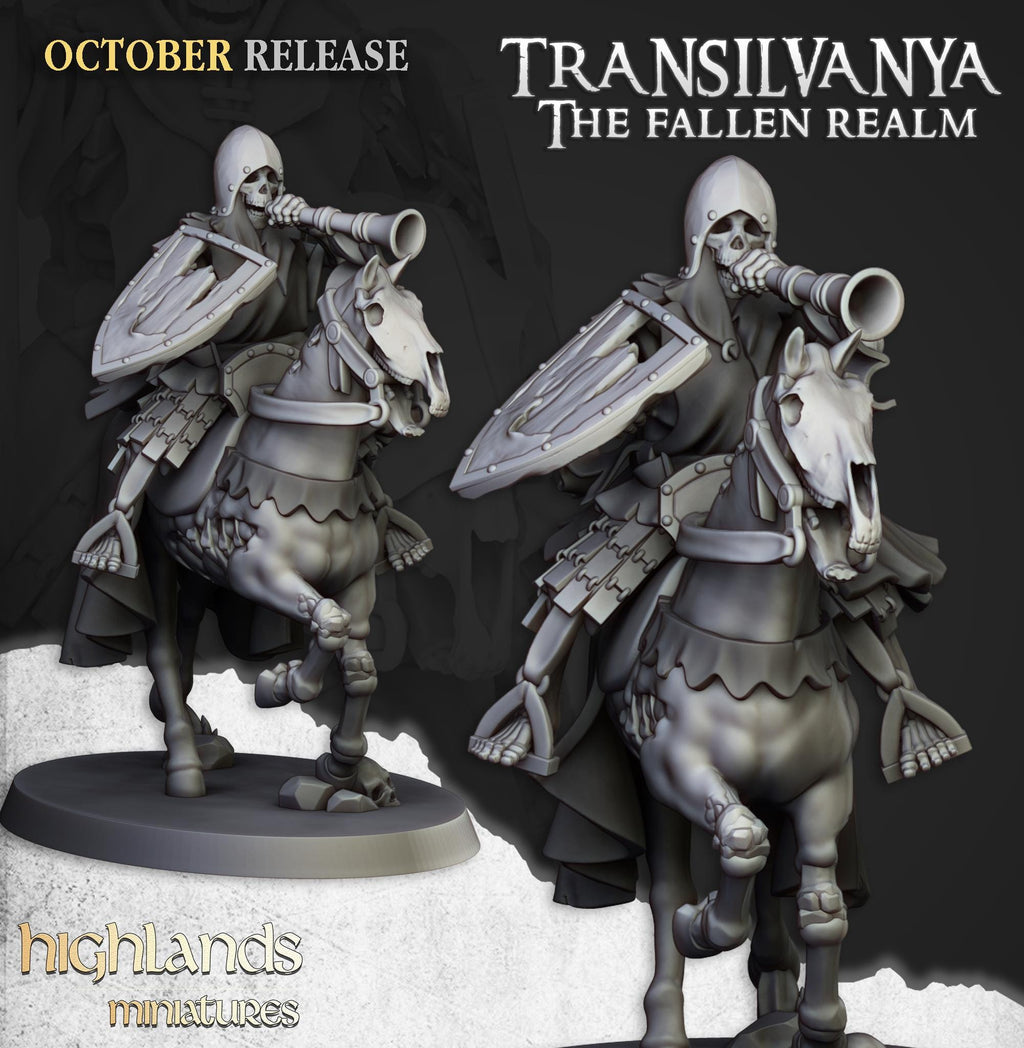 Mounted Skeletons - in 12k- by Highlands Miniatures