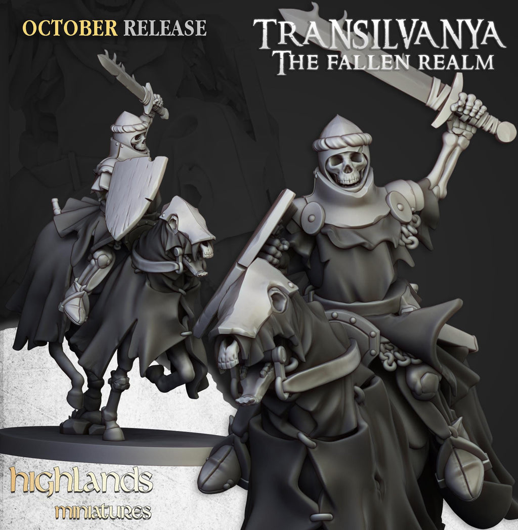 Mounted Skeletons - in 12k- by Highlands Miniatures