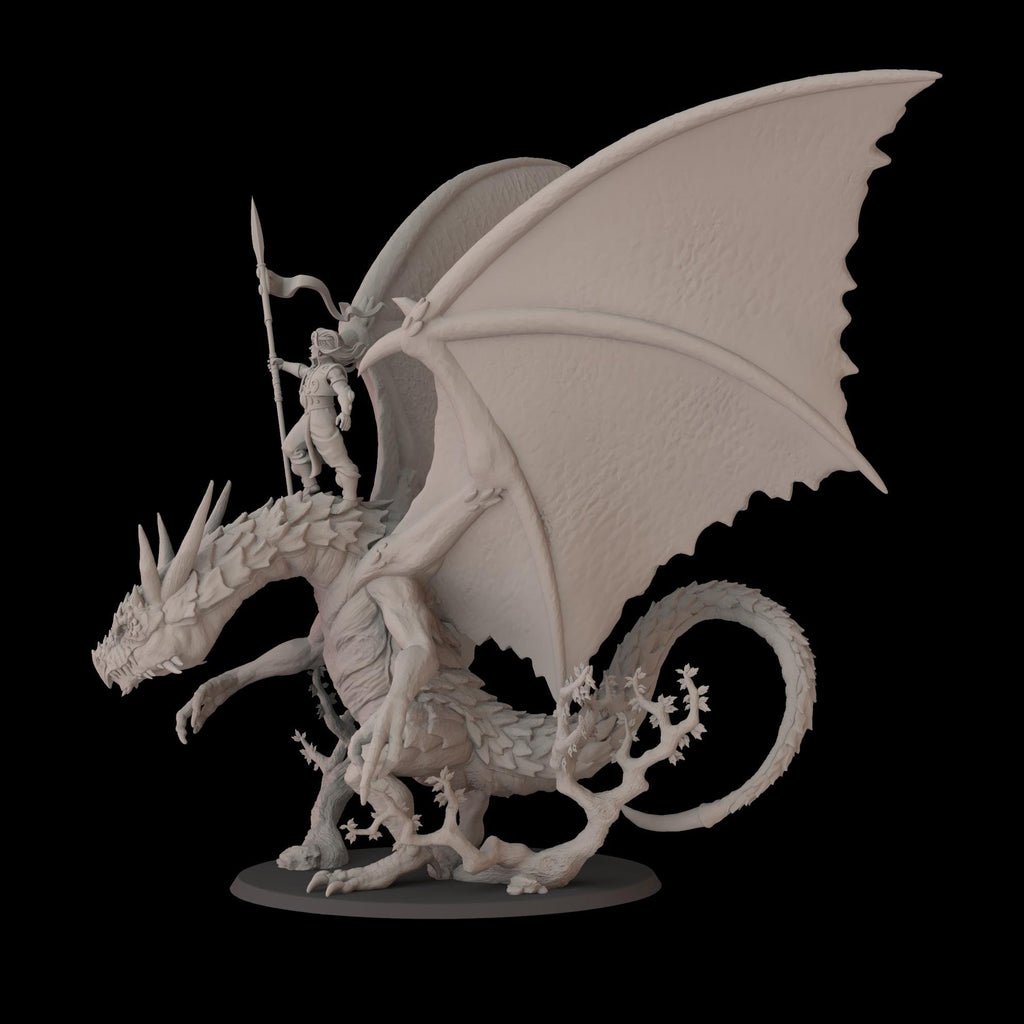 Prince Bryel on Wood Dragon - 12k by fantasycultminiatures