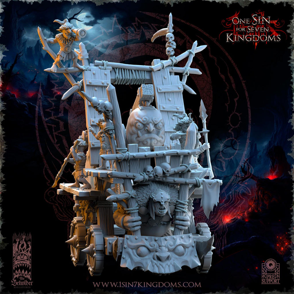 The Black Horde Goblins Catapult - in 12k by TheBeholderMiniatures