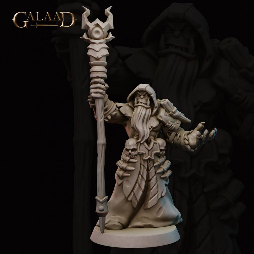 Warlock Orc  Okar the Old - in 8k - by Galaad
