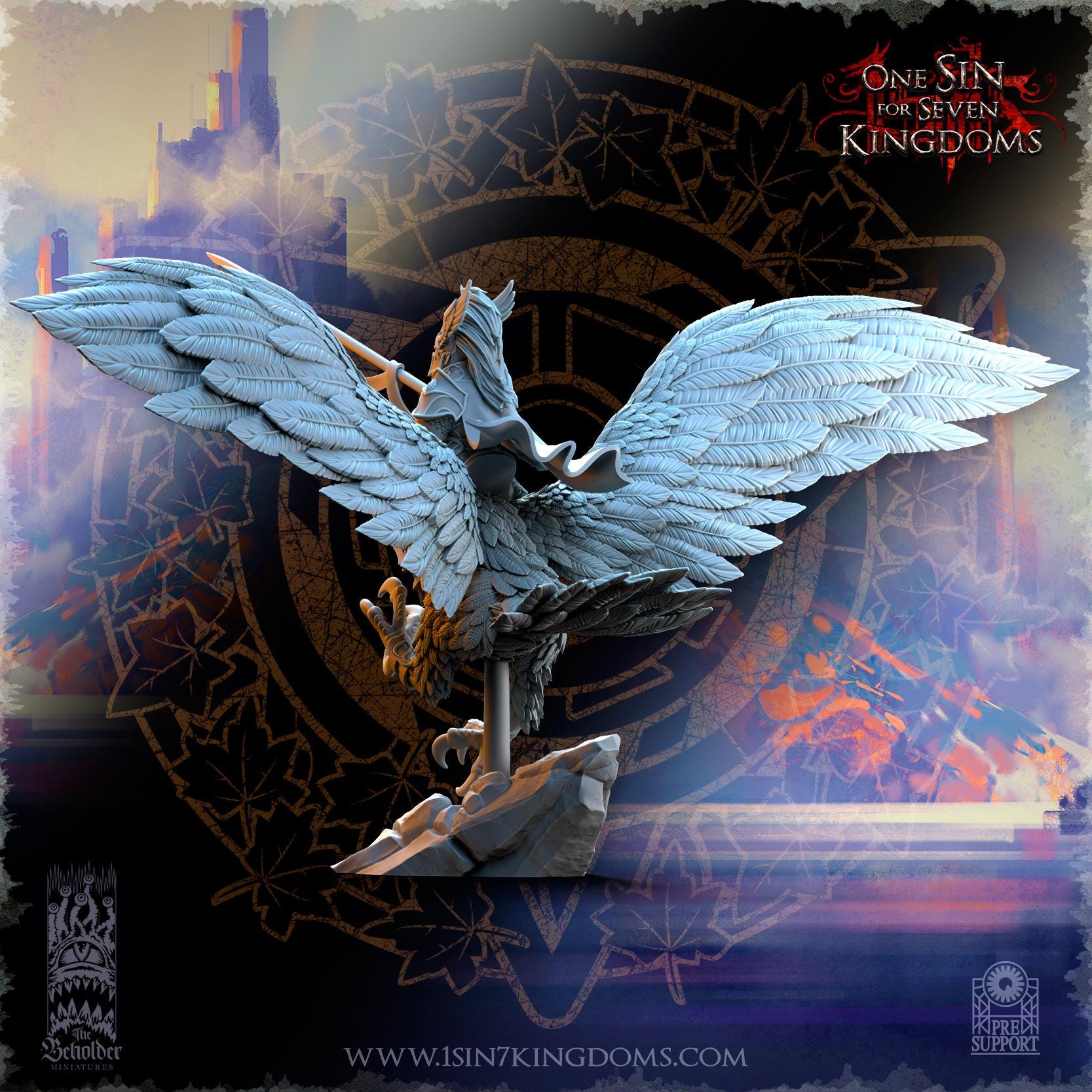 Glorinder on King Eagle - in 12k- by TheBeholderMiniatures