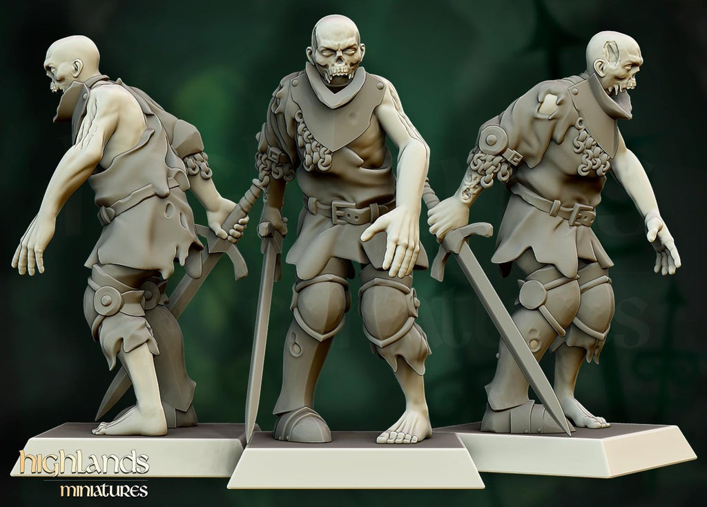 Zombie Warriors  - in 12k- by Highlands Miniatures