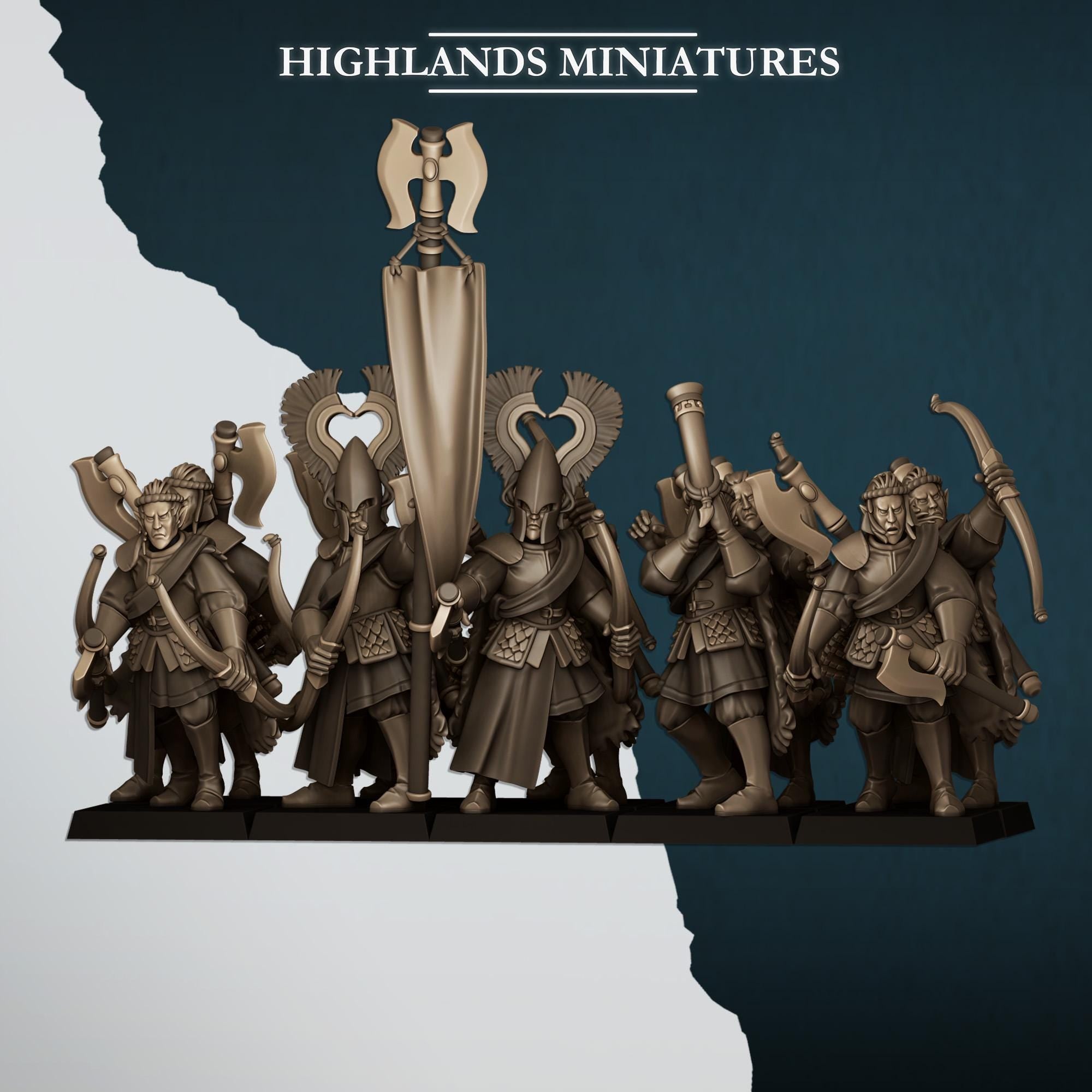 Nemean Lions with Bows  - in 12k- by Highlands Miniatures