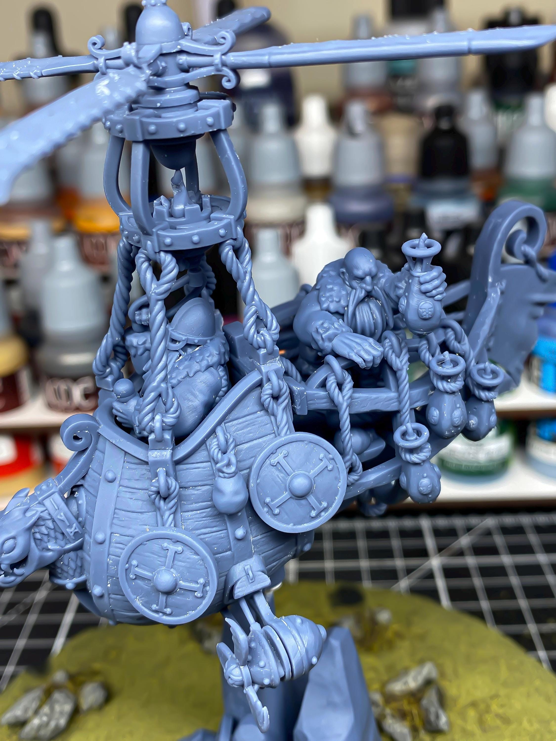 Dwarf Flying Machine - in 12k- by Highlands Miniatures