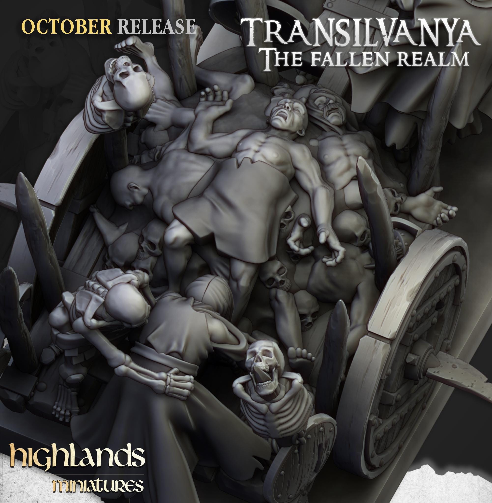 Corpse Cart  - in 12k- by Highlands Miniatures