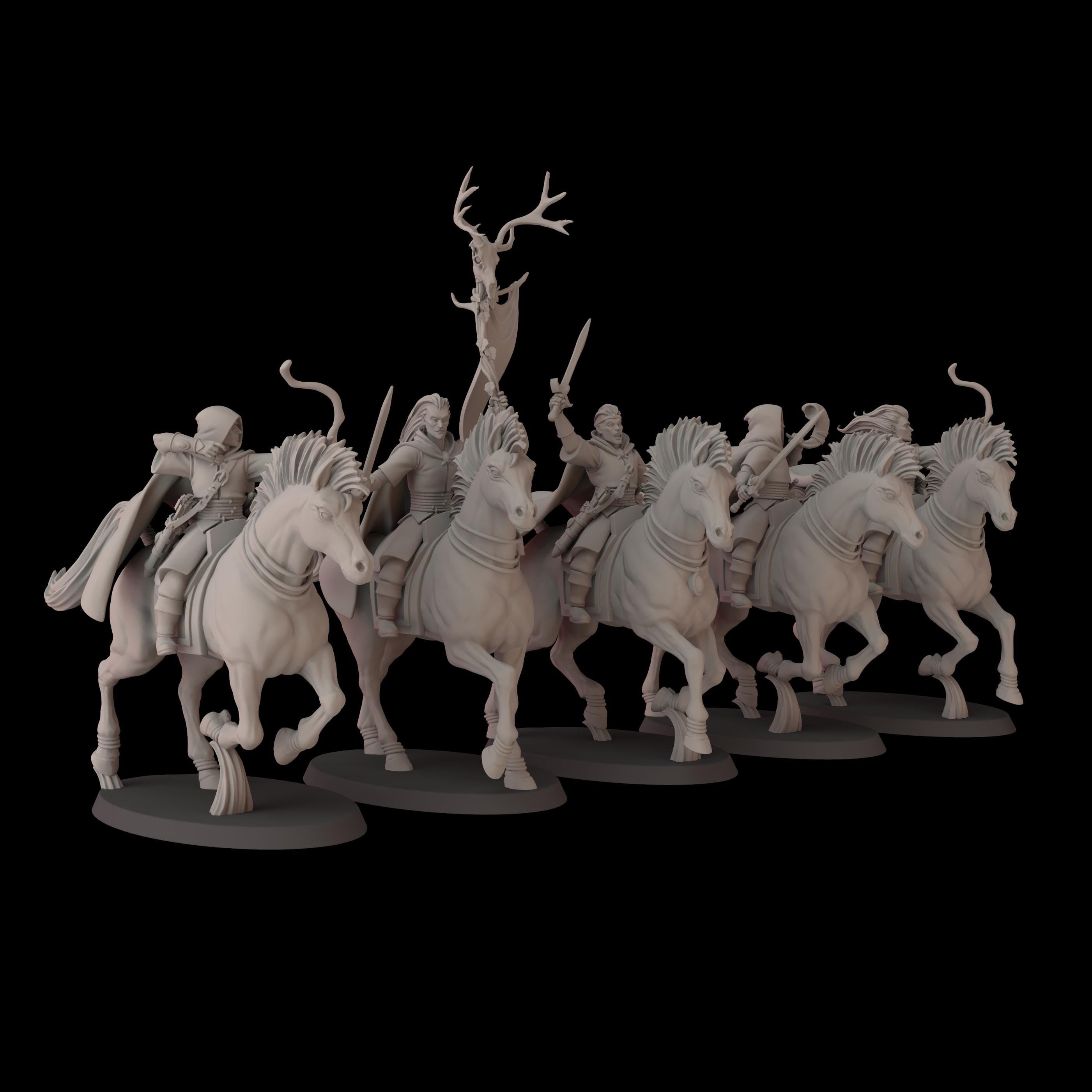 Elven archers on steed - 12k by fantasycultminiatures