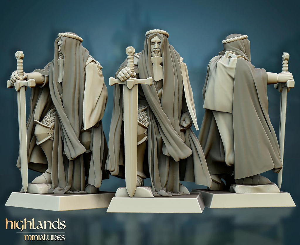 Crusaders Command Group - in 12k- by Highlands Miniatures