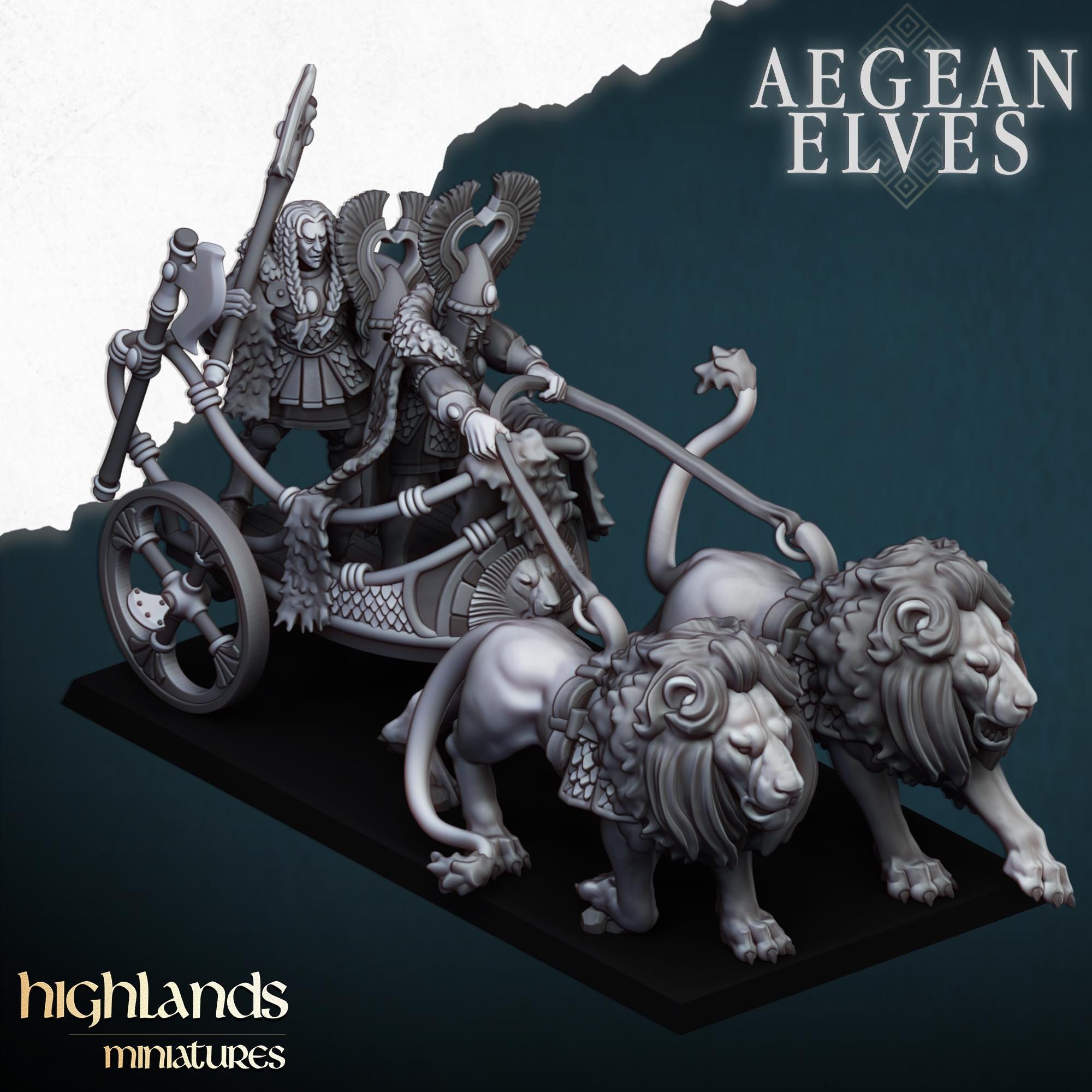 Nemean Lions Chariot - in 12k- by Highlands Miniatures