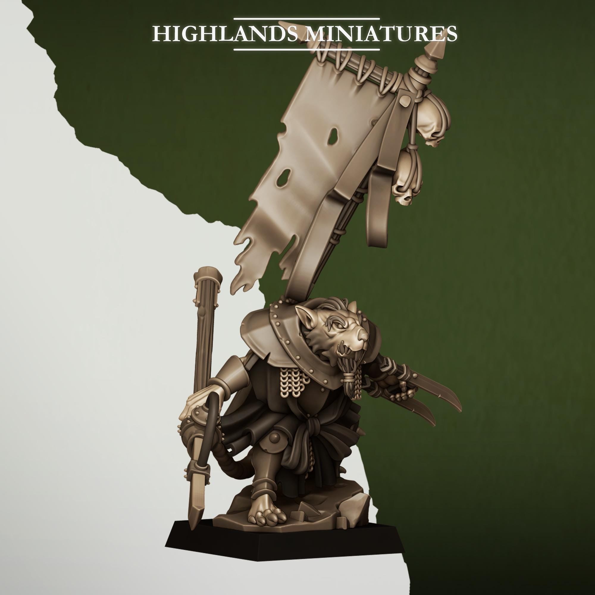 Sewer Vermin Warlord - in 12k- by Highlands Miniatures
