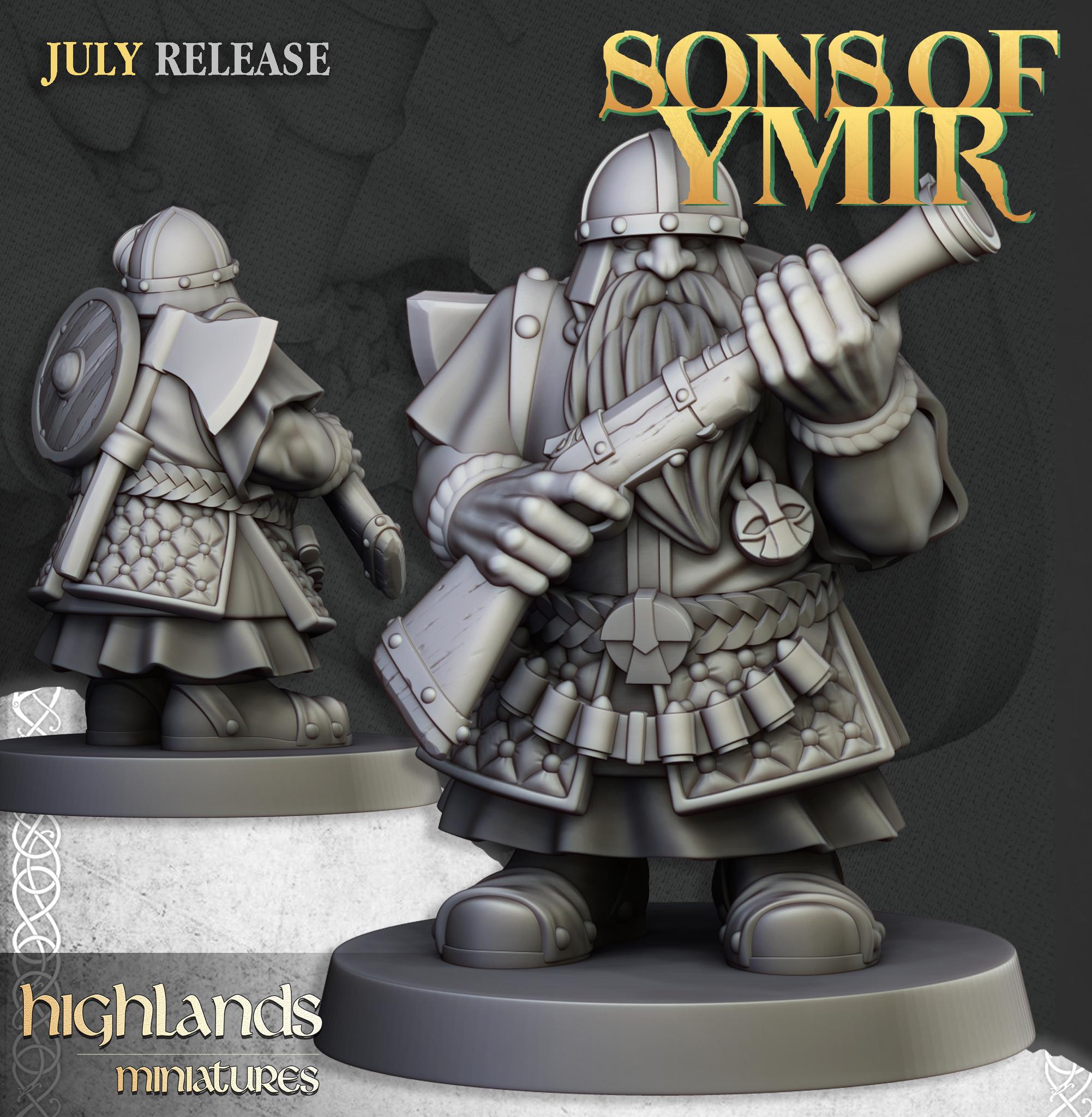 Dwarfs Marksmen Unit - in 12k- by Highlands Miniatures
