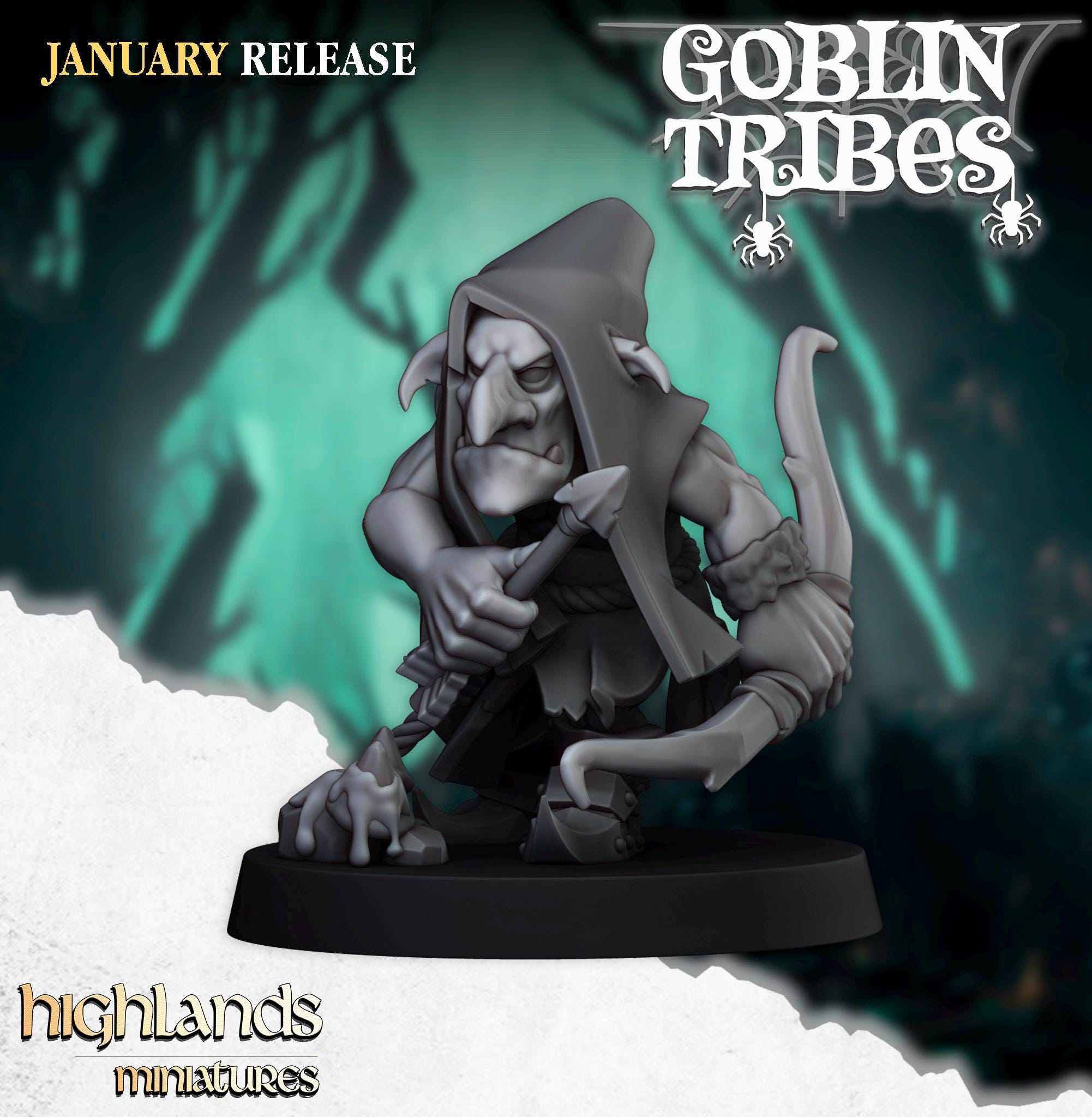 Swamp Goblin with Bows - in 12k- by Highlands Miniatures