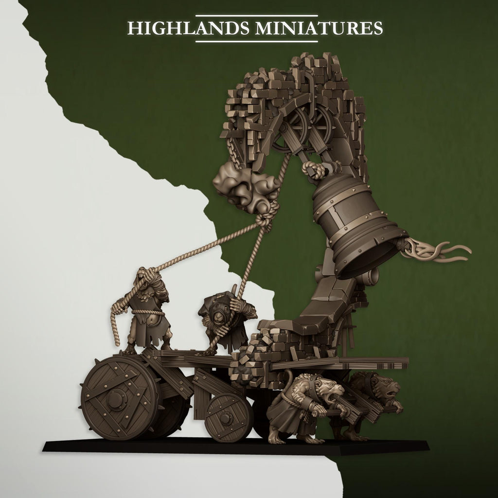 Moving Sewer with Bell and Censer  - in 12k- by Highlands Miniatures