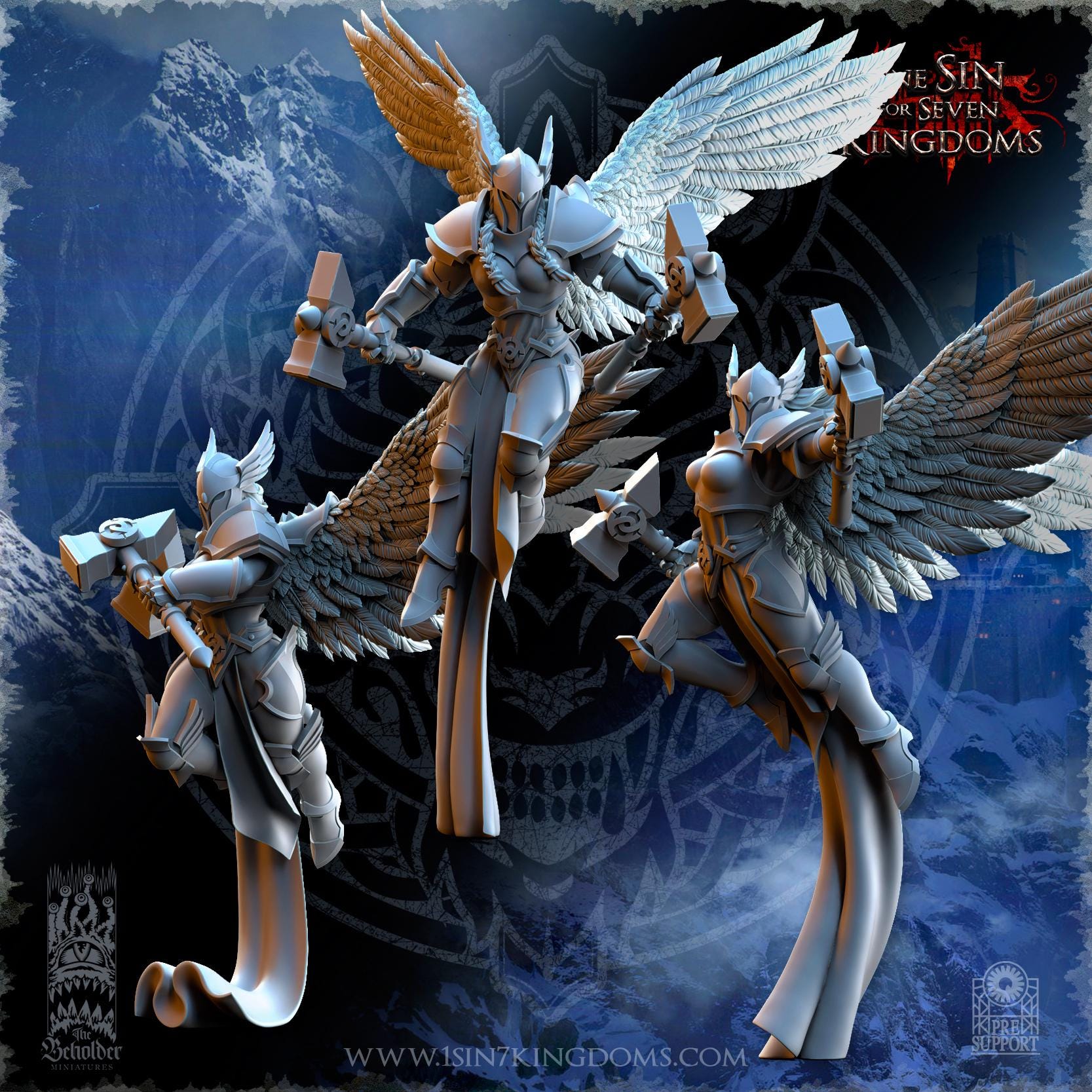 Stormwolves Valkyries Two Hammers - in 12k- by TheBeholderMiniatures