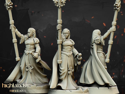 Damsel of the Lady - 2 models - in 12k- by Highlands Miniatures