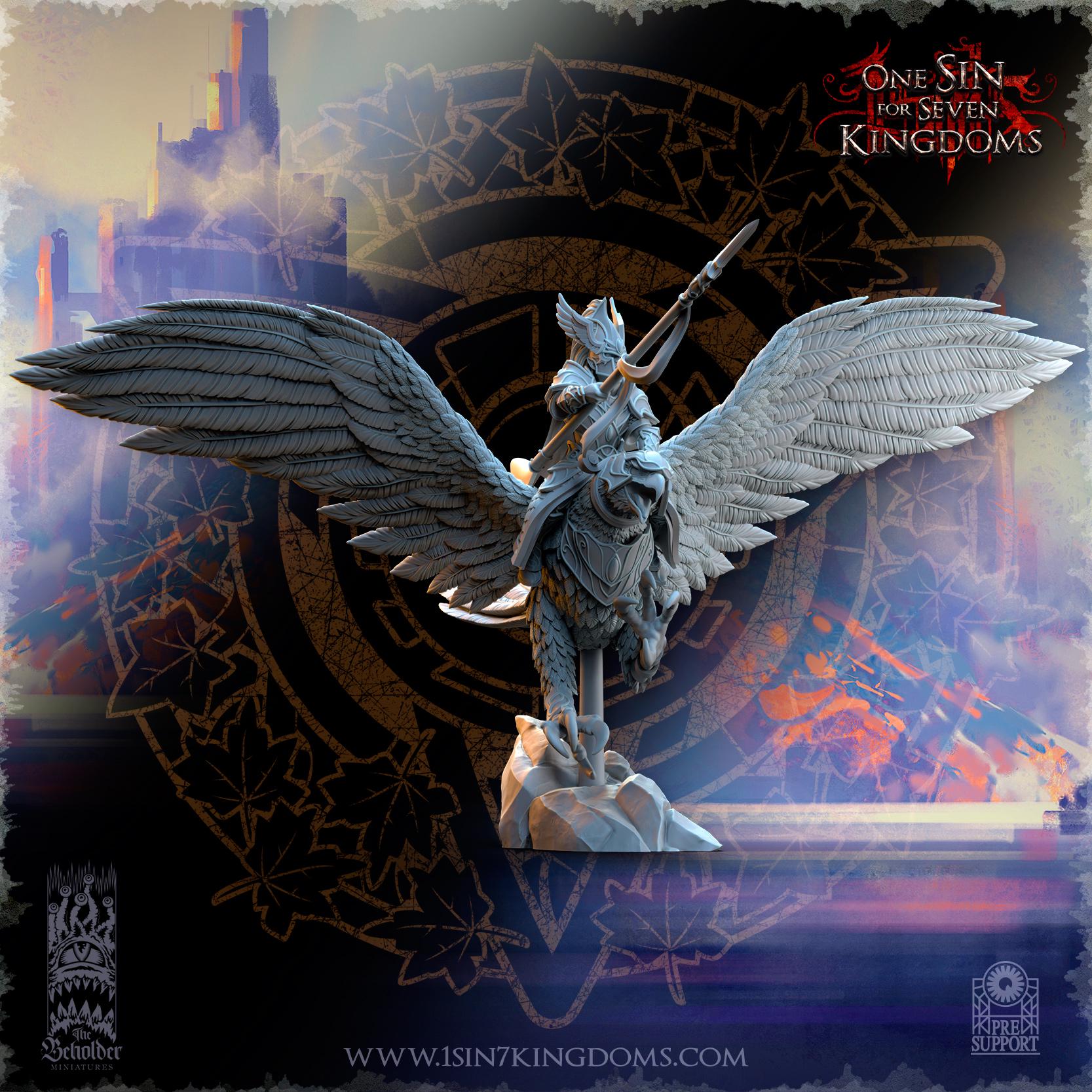Glorinder on King Eagle - in 12k- by TheBeholderMiniatures