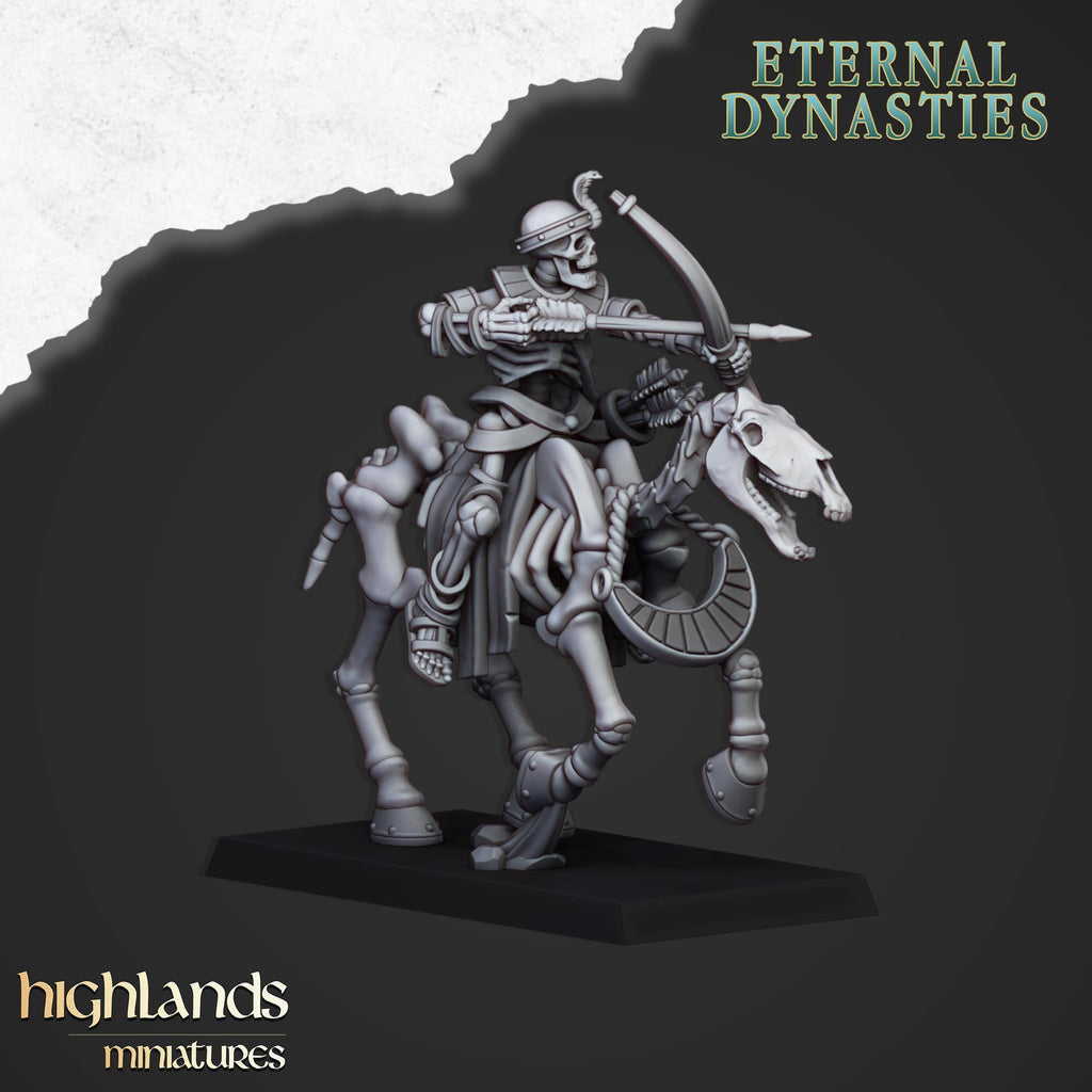 Ancient Skeletal Cavalry with Spears and Bows - in 12k- by Highlands Miniatures