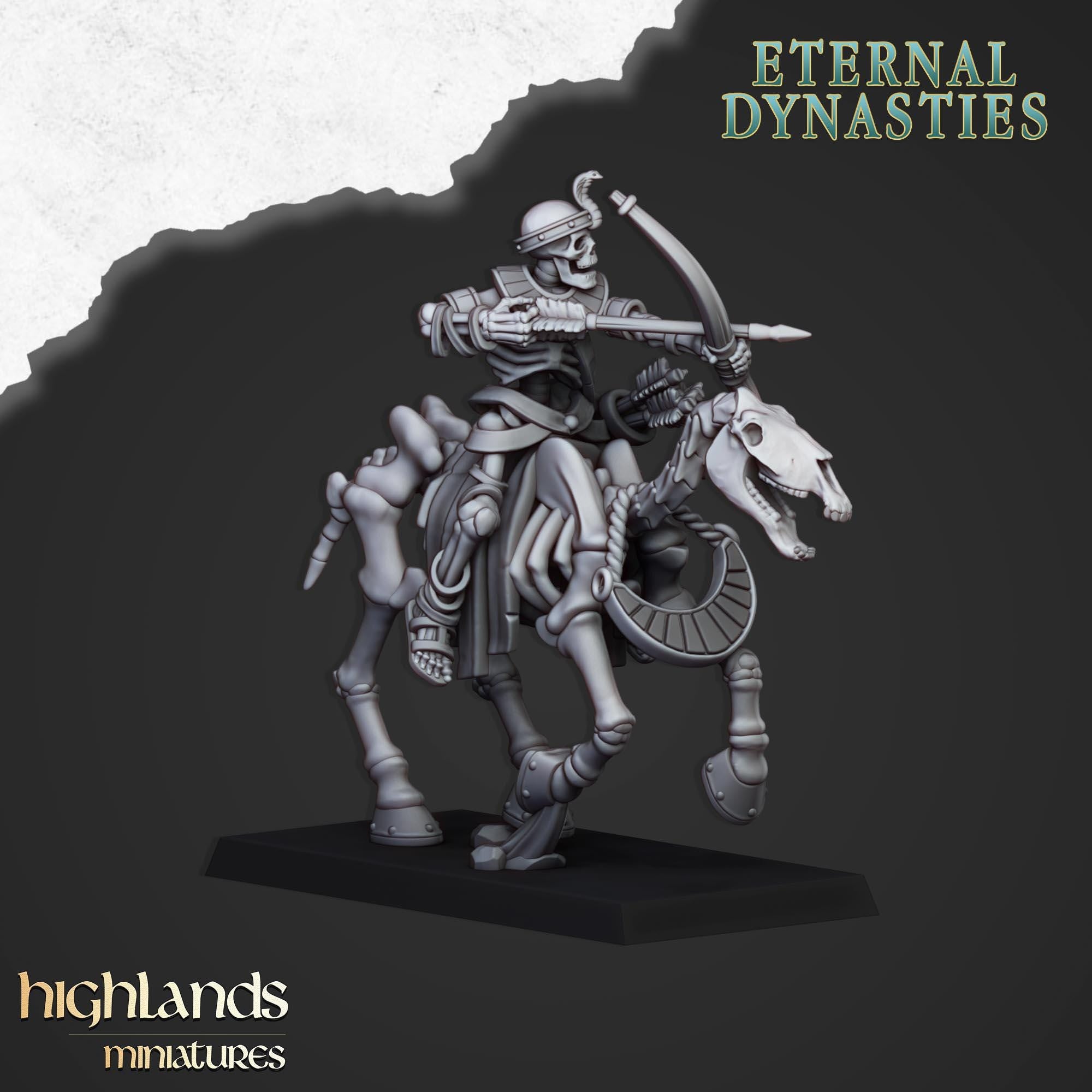 Ancient Skeletal Cavalry with Spears and Bows - in 12k- by Highlands Miniatures