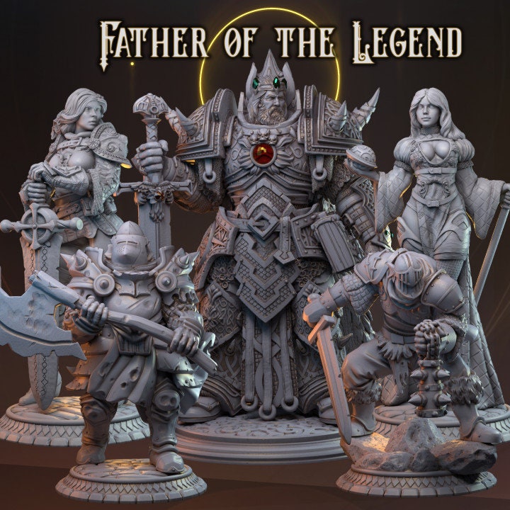 Father of the legend - 5 models - By HardWitch Games - 8k - 32mm,100mm