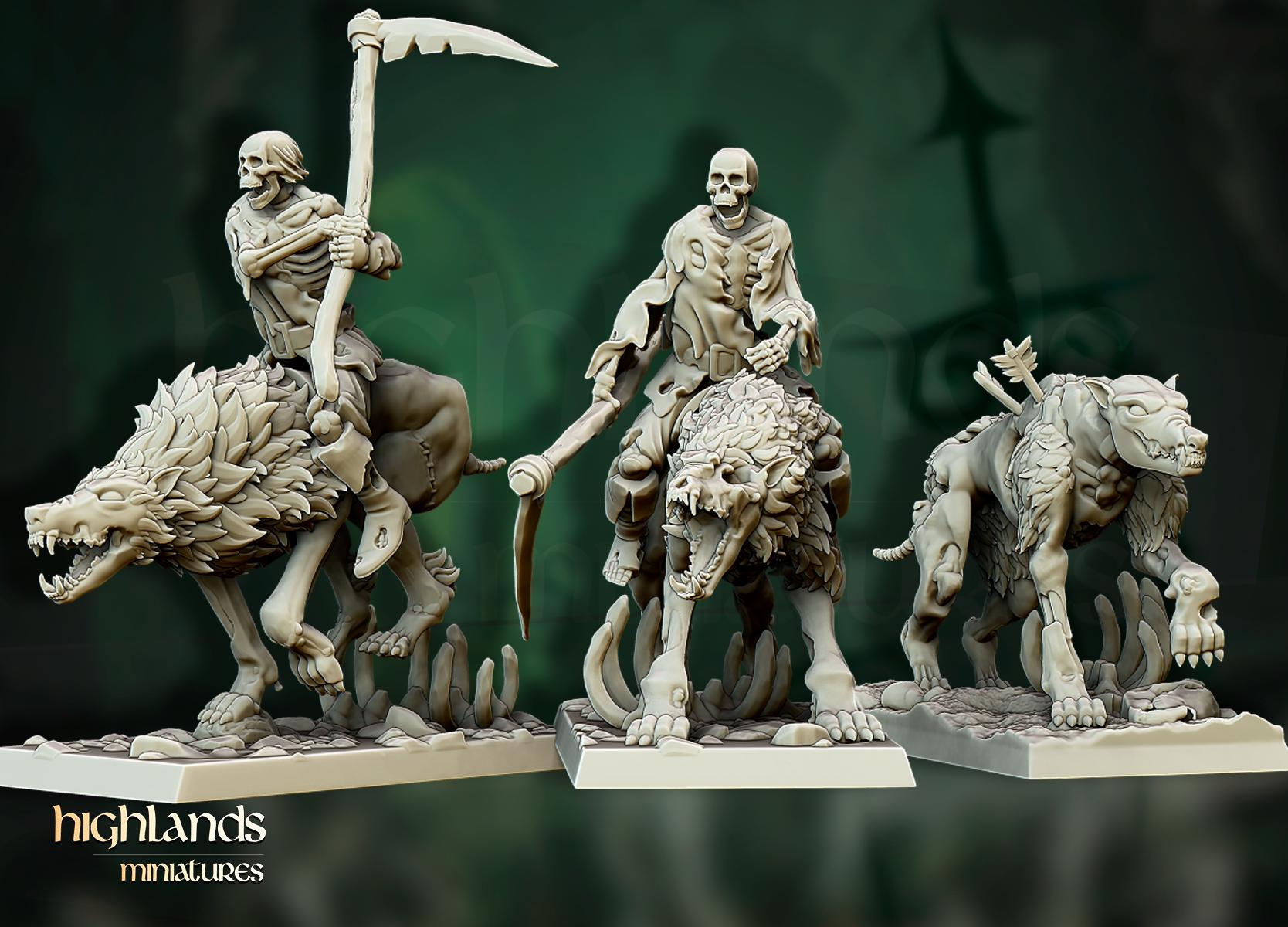Direwolves Unit - 14 models - in 12k- by Highlands Miniatures