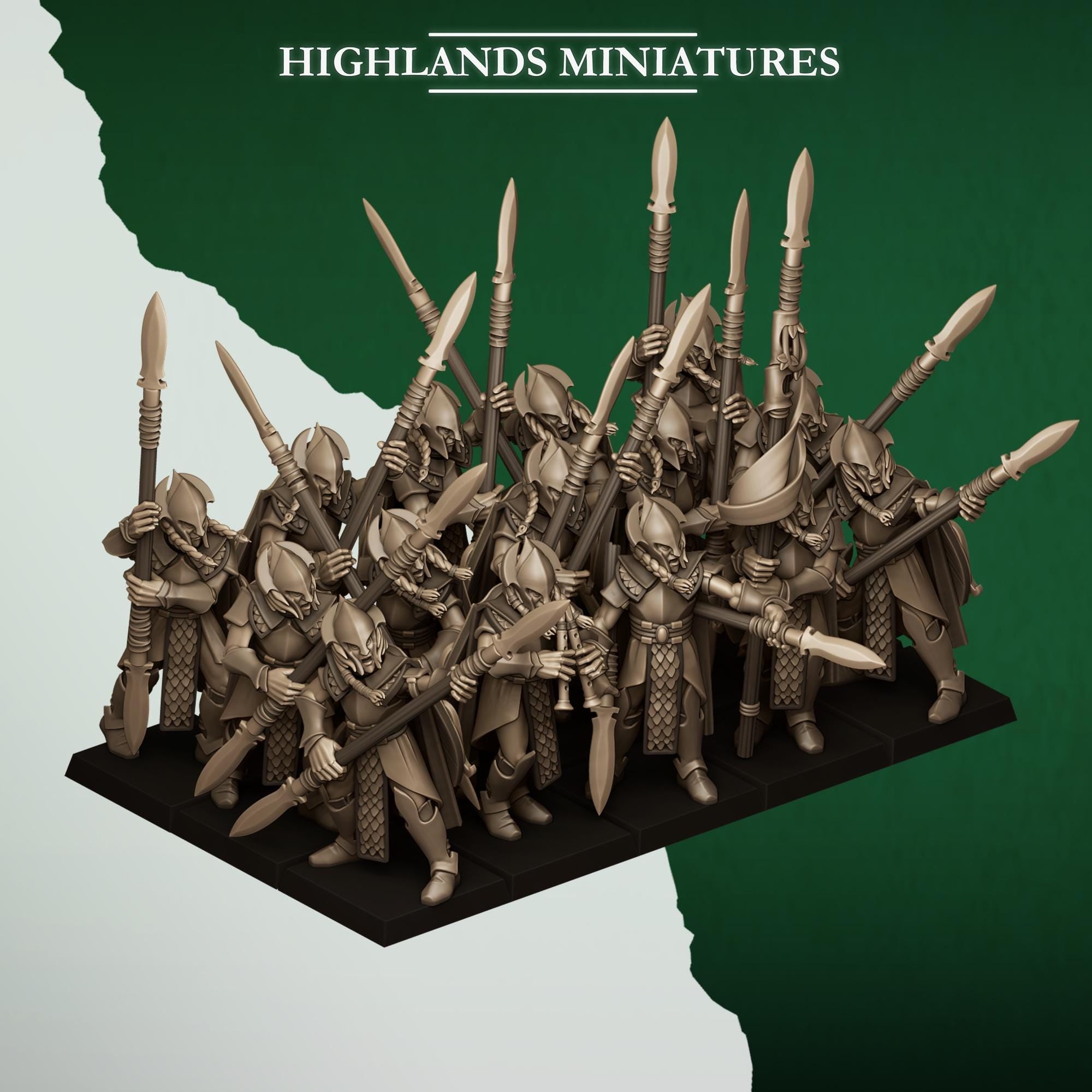 Feral Spearmen - in 12k- by Highlands Miniatures