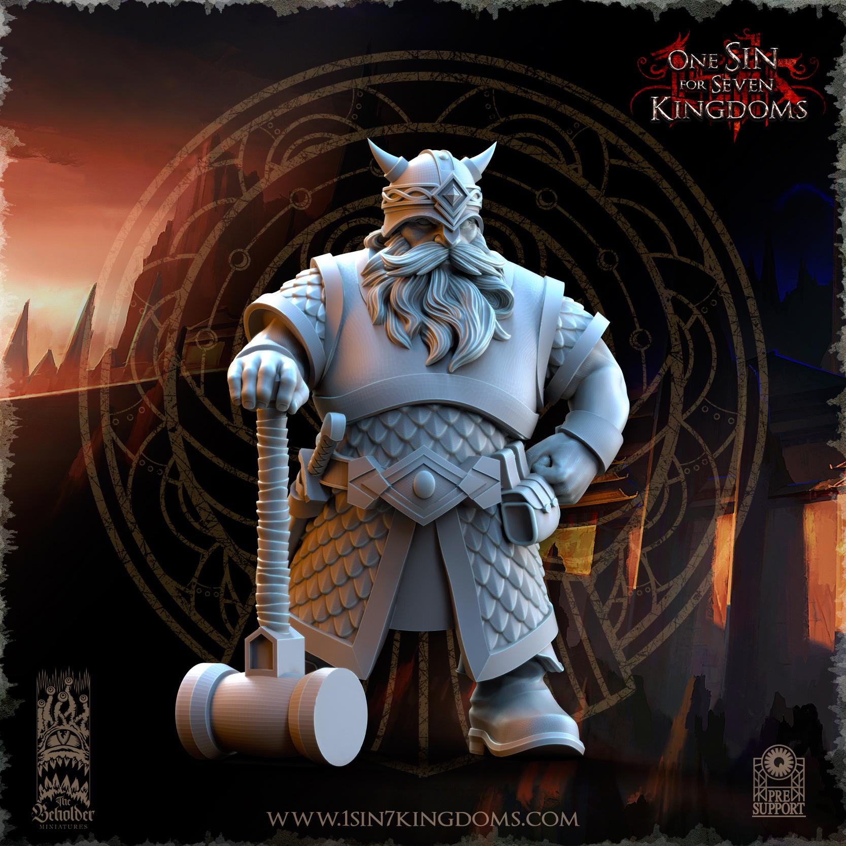 Dwarven Kingdoms Catapult -12k - by TheBeholderMiniatures