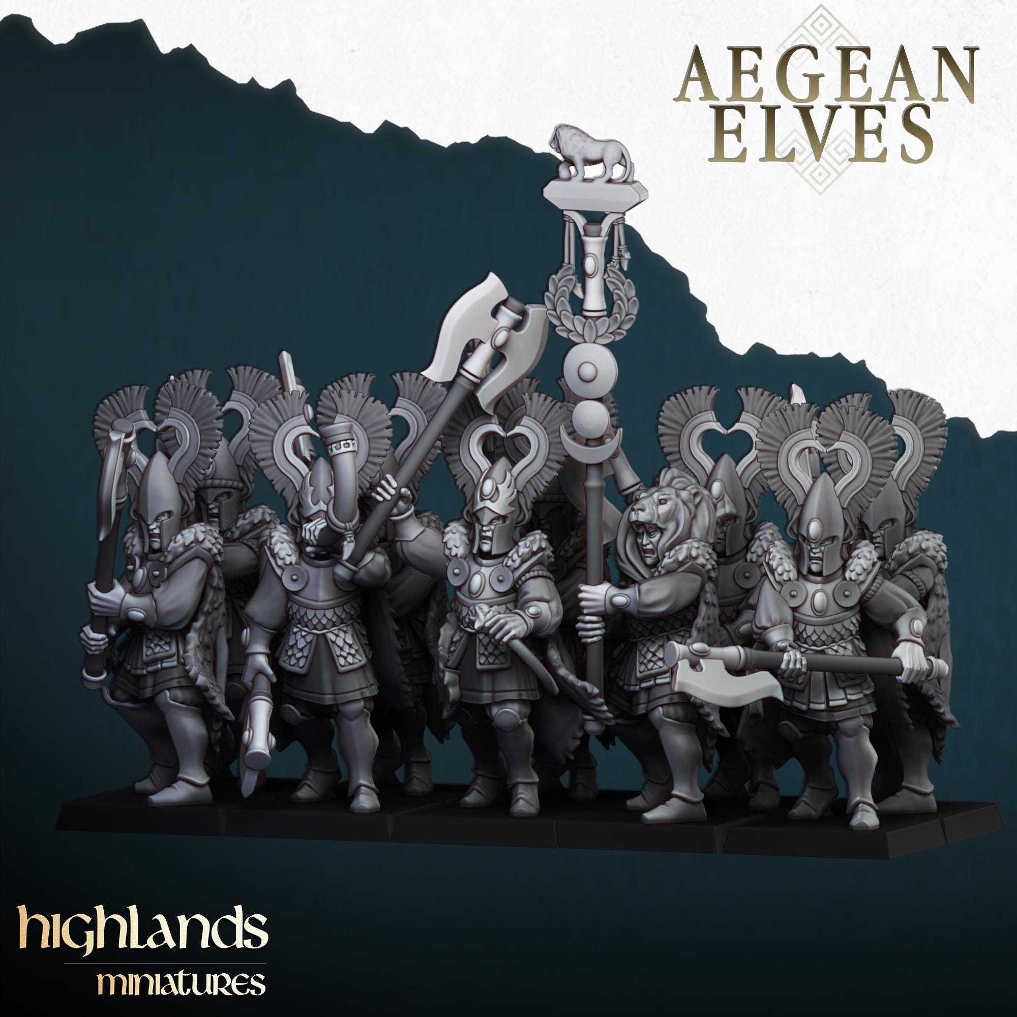 Nemean Lions  - in 12k- by Highlands Miniatures