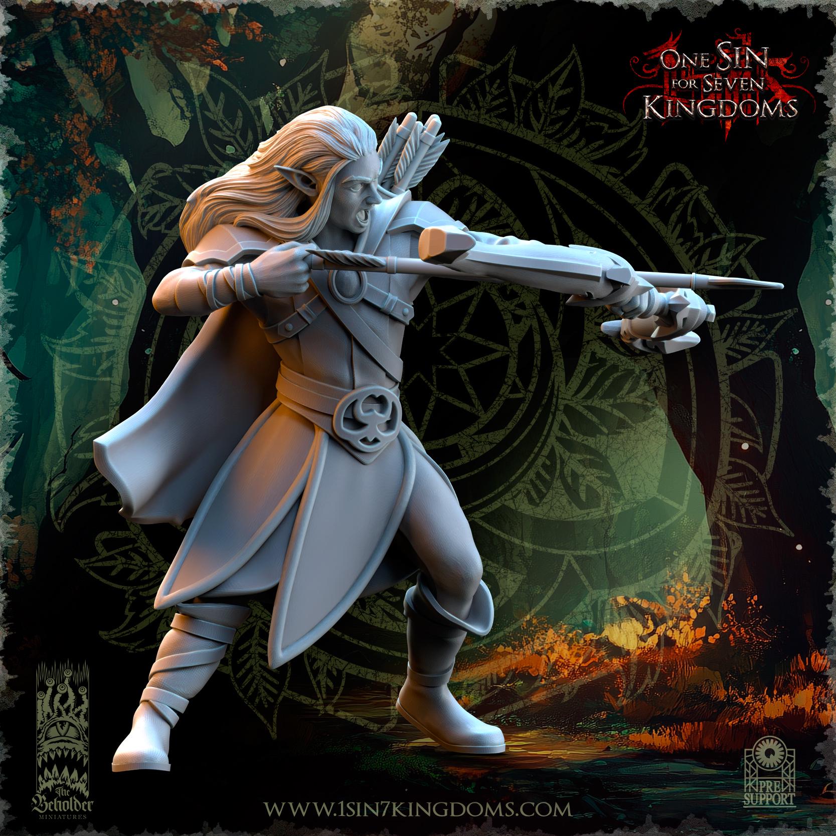 Evergreen Elves Rangers - in 12k- by TheBeholderMiniatures