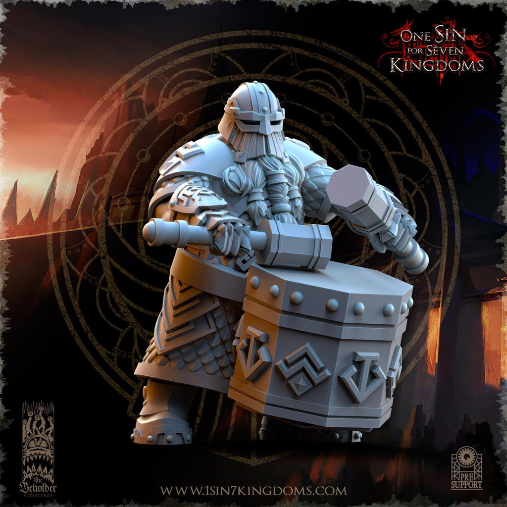 Dwarven Kingdoms Snapdragons Command Group - in 12k- by TheBeholderMiniatures