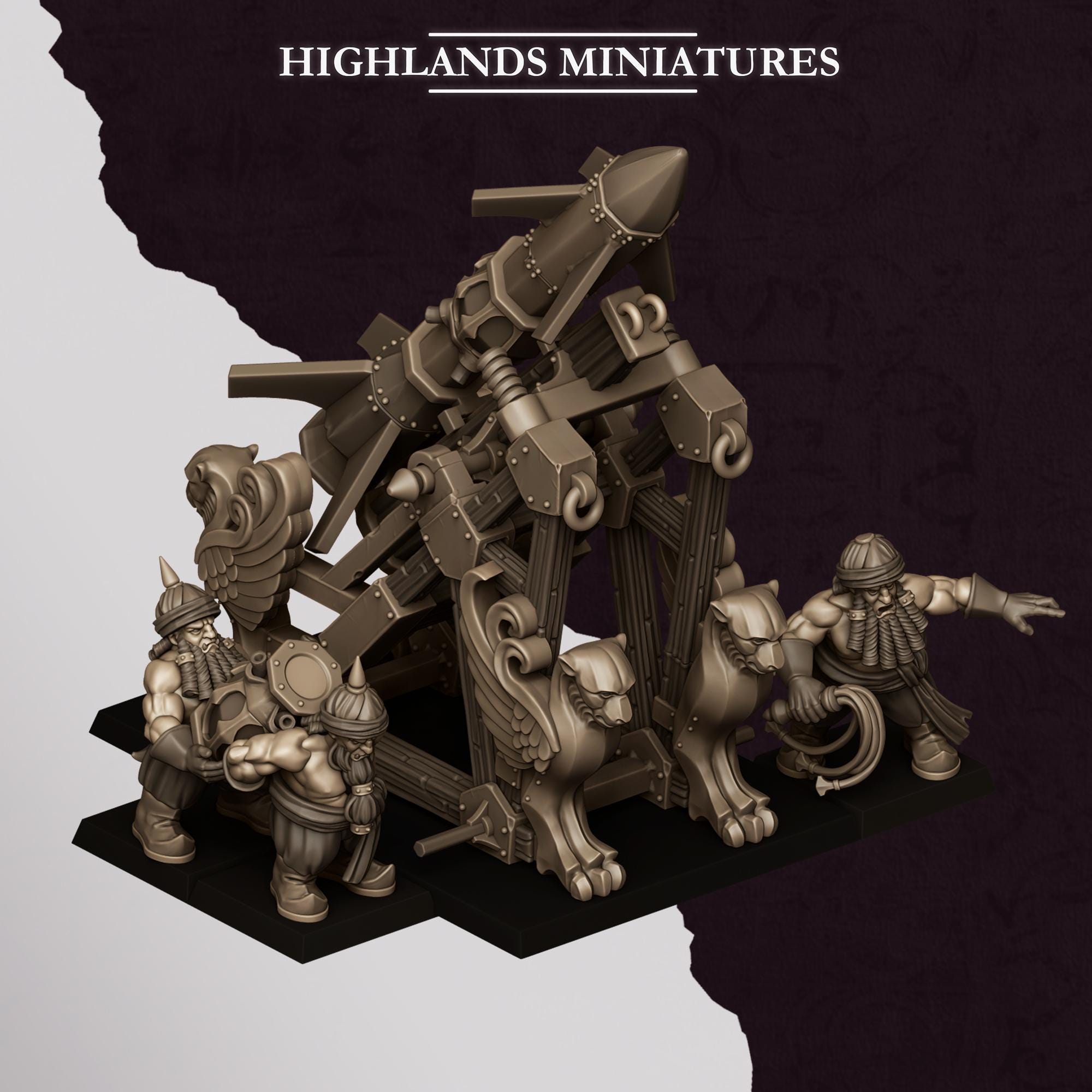 Sons of Marduk Mortar and Rocket   - in 12k- by Highlands Miniatures