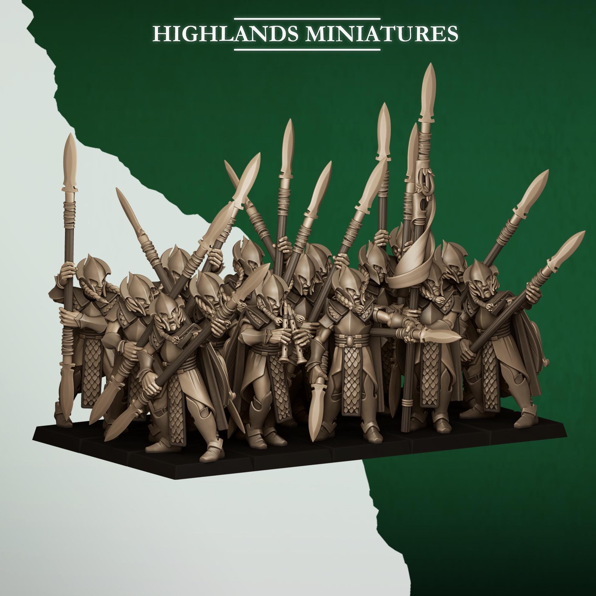 Feral Spearmen - in 12k- by Highlands Miniatures