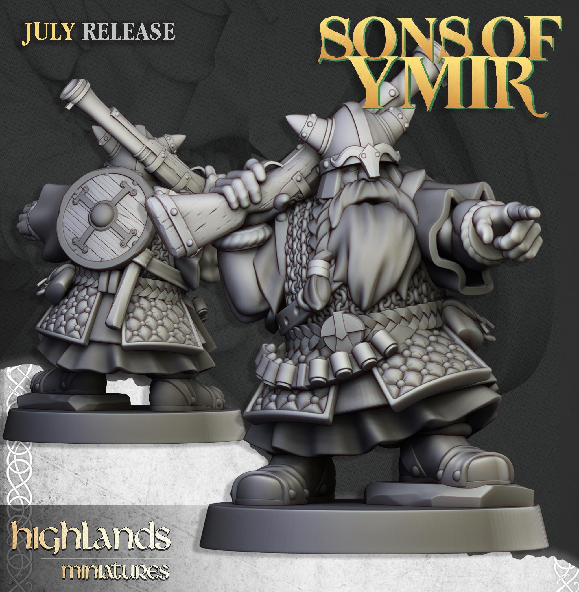 Dwarfs Marksmen Unit - in 12k- by Highlands Miniatures