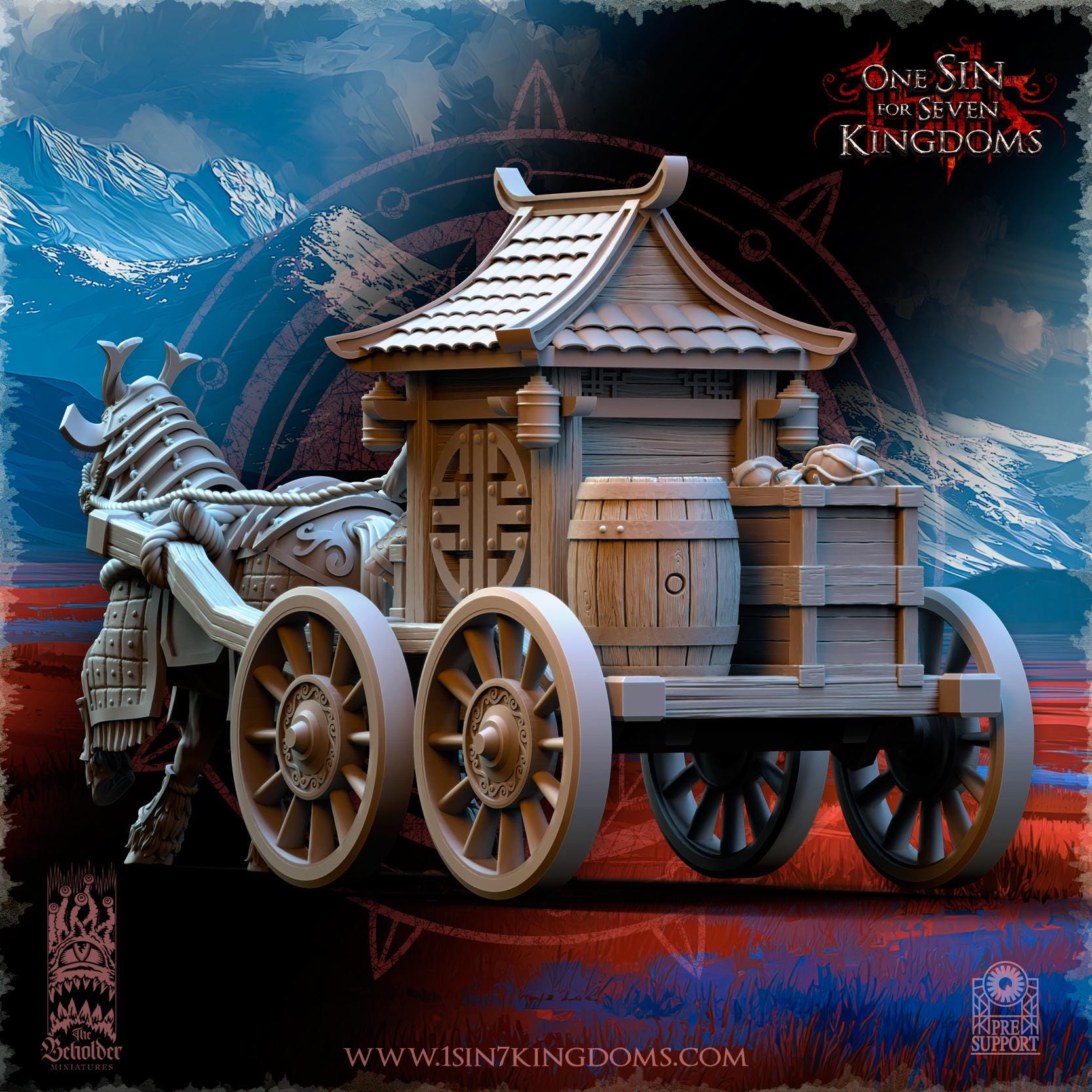 Astarii Dynasty Imperial Supply Chariot - in 12k by TheBeholderMiniatures