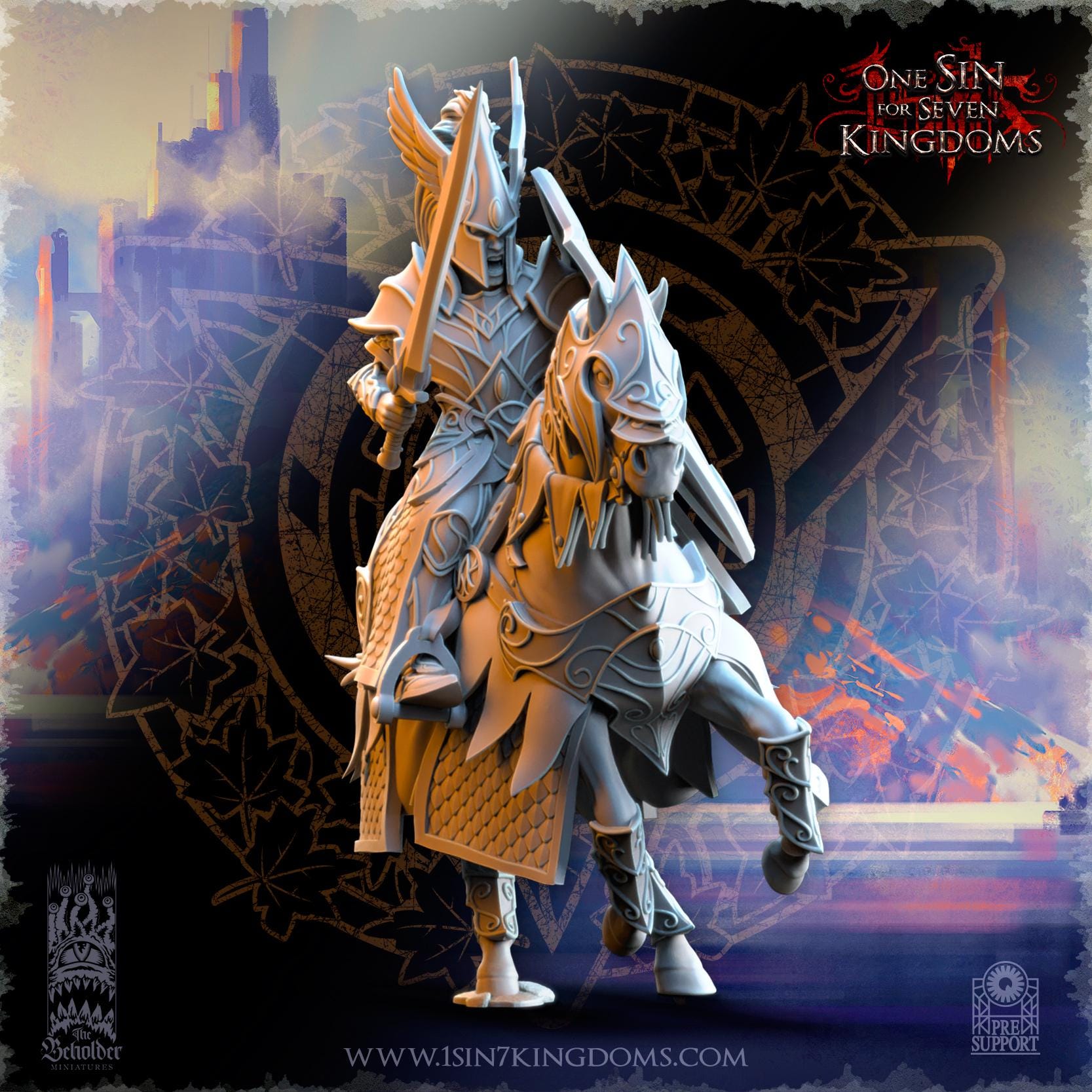 Silvermoor Elves Knights of Ashur - in 12k- by TheBeholderMiniatures