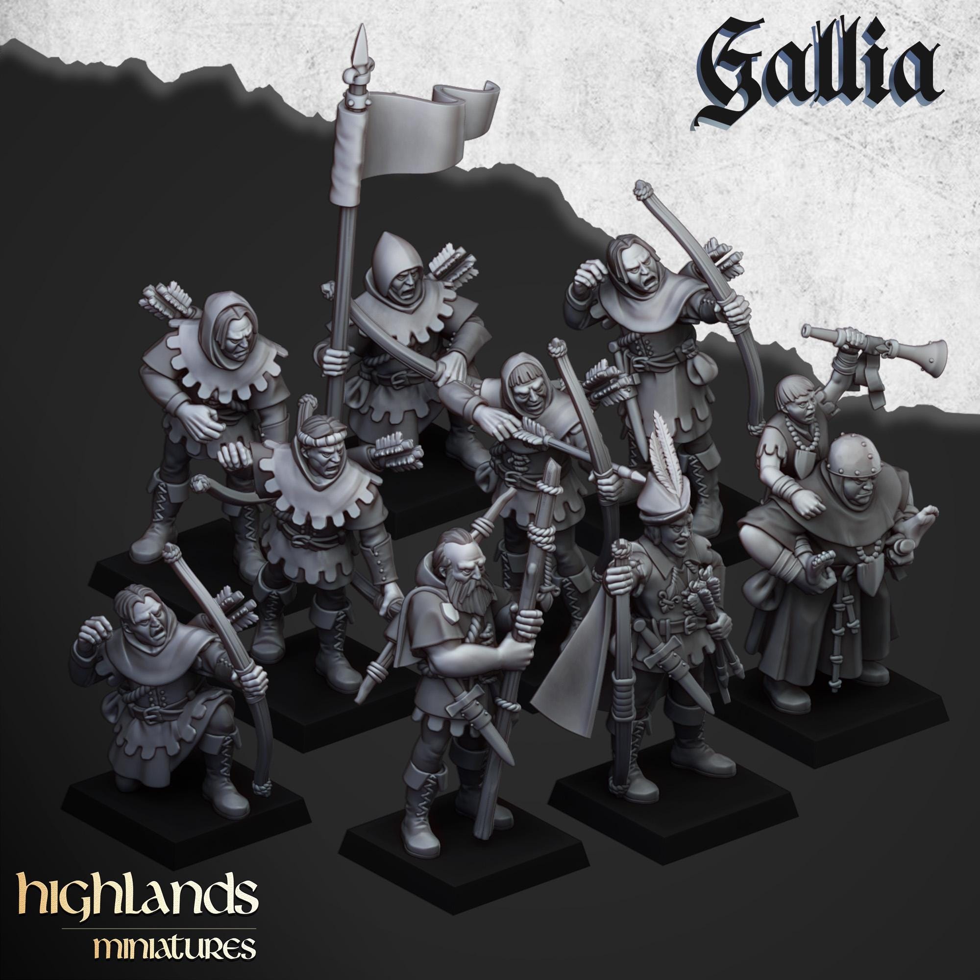 Robin Hood and the Sherwood Archers - in 12k- by Highlands Miniatures