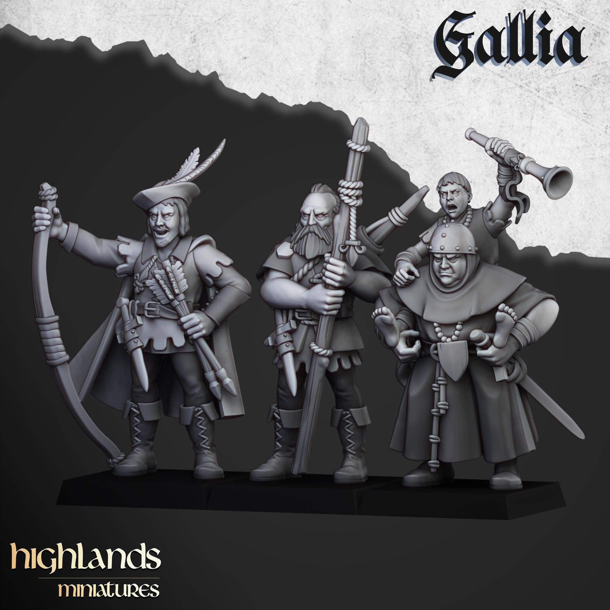 Robin Hood and the Sherwood Archers - in 12k- by Highlands Miniatures