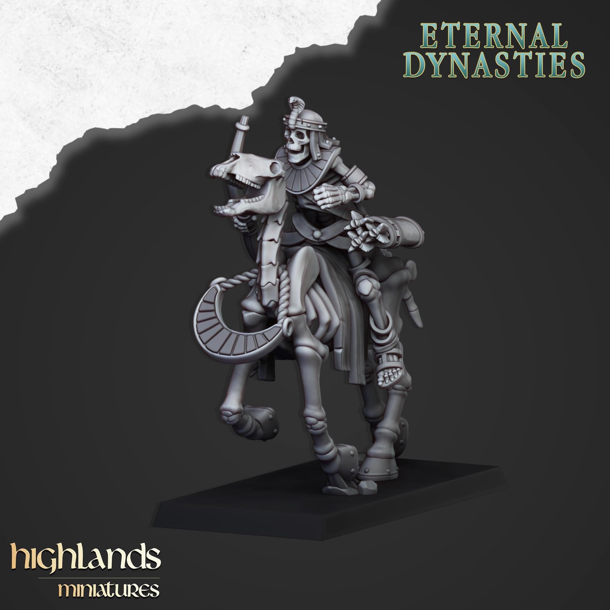 Ancient Skeletal Cavalry with Spears and Bows - in 12k- by Highlands Miniatures