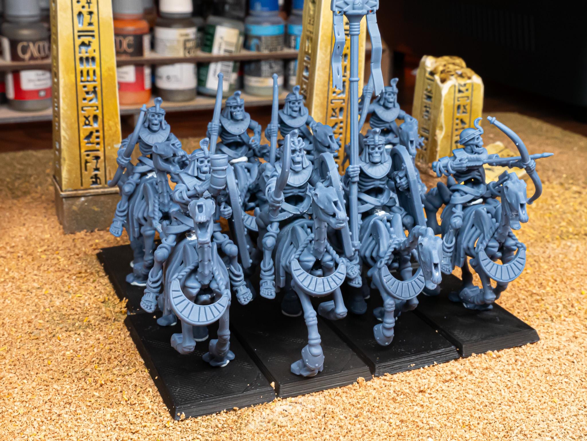 Ancient Skeletal Cavalry with Spears and Bows - in 12k- by Highlands Miniatures