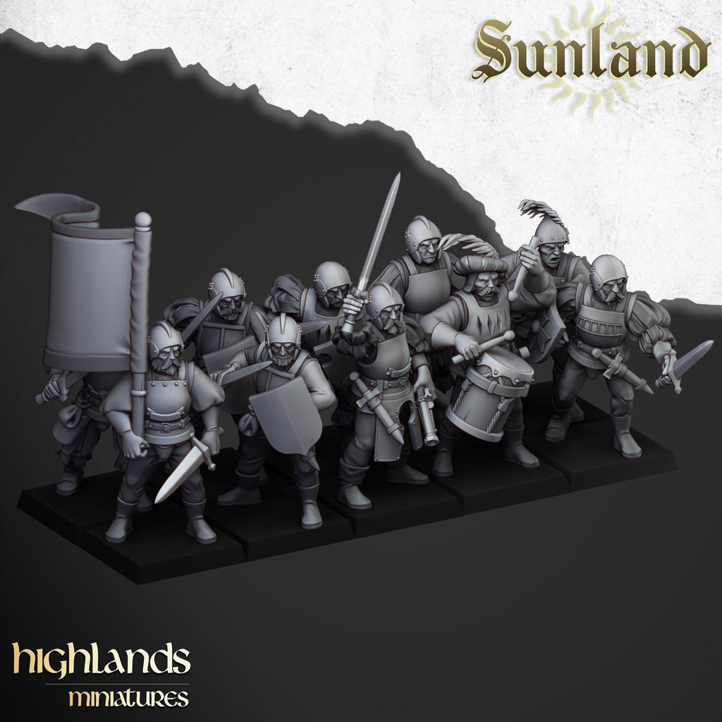 Sunland Troops with swords - in 12k- by Highlands Miniatures