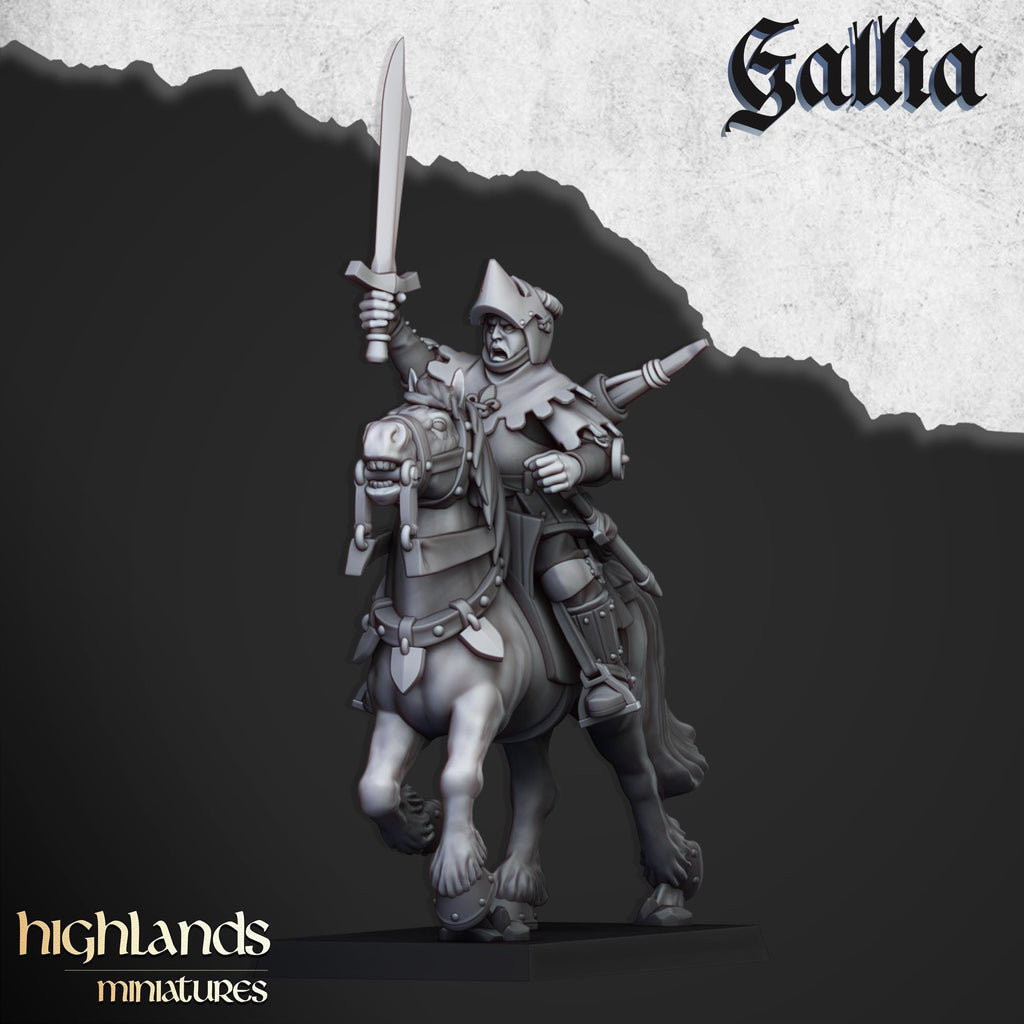 Mounted Men at Arms - in 12k- by Highlands Miniatures