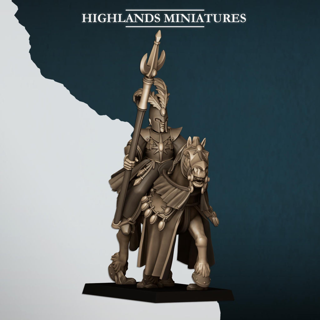 Mounted Aegean Mage on Horse - in 12k- by Highlands Miniatures