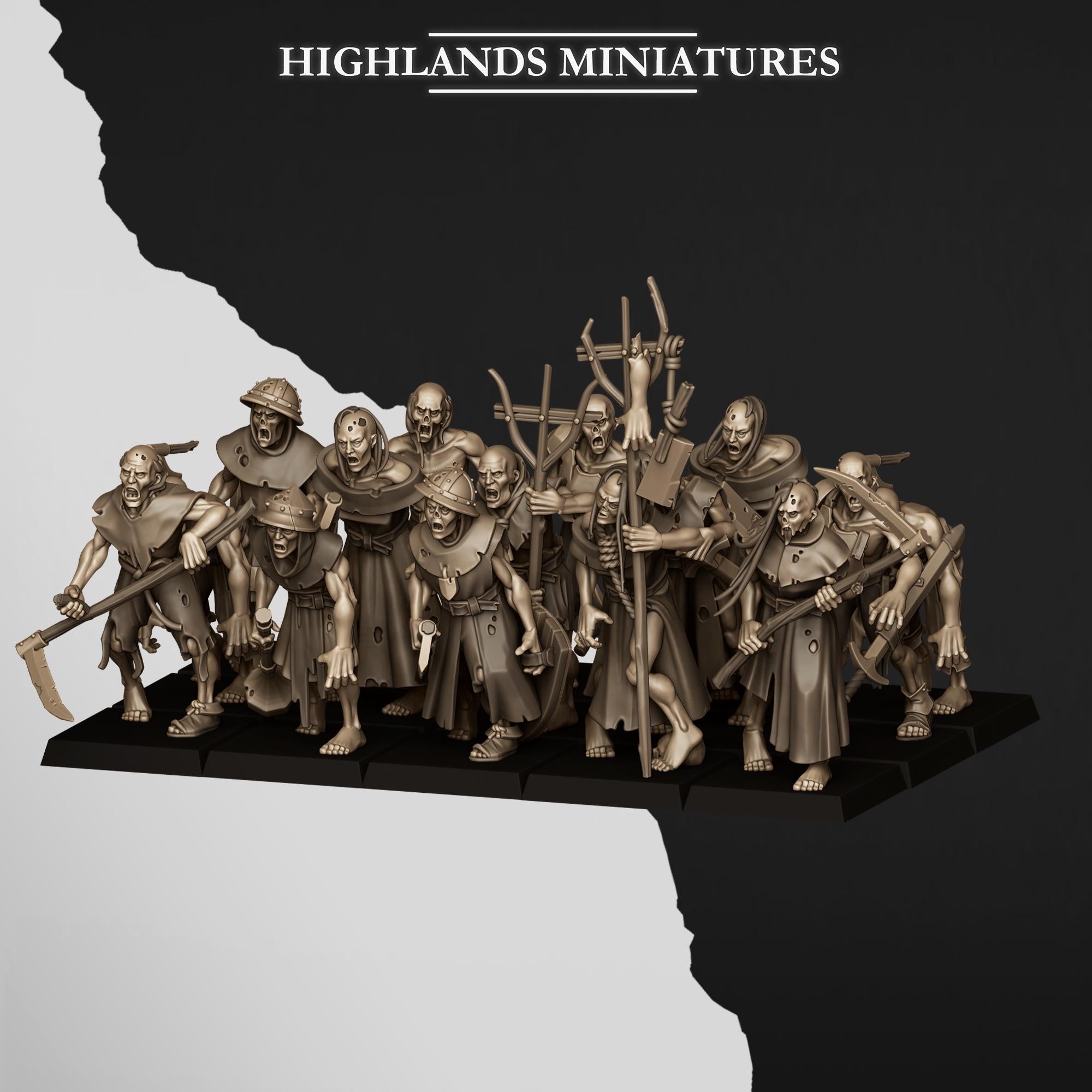 Zombies  - in 12k- by Highlands Miniatures