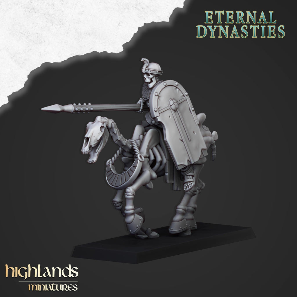 Ancient Skeletal Cavalry with Spears and Bows - in 12k- by Highlands Miniatures