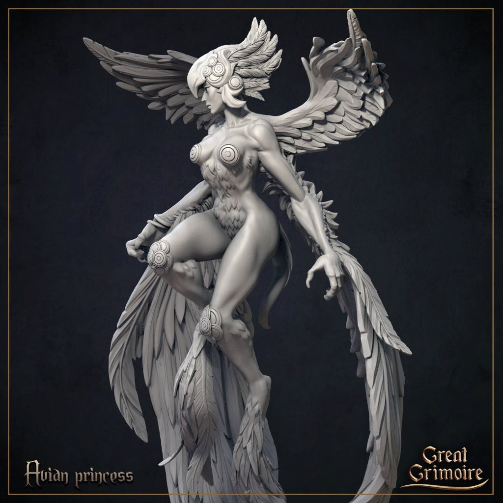 Avian Princess - 2 versions in 12k - by Great Grimoire