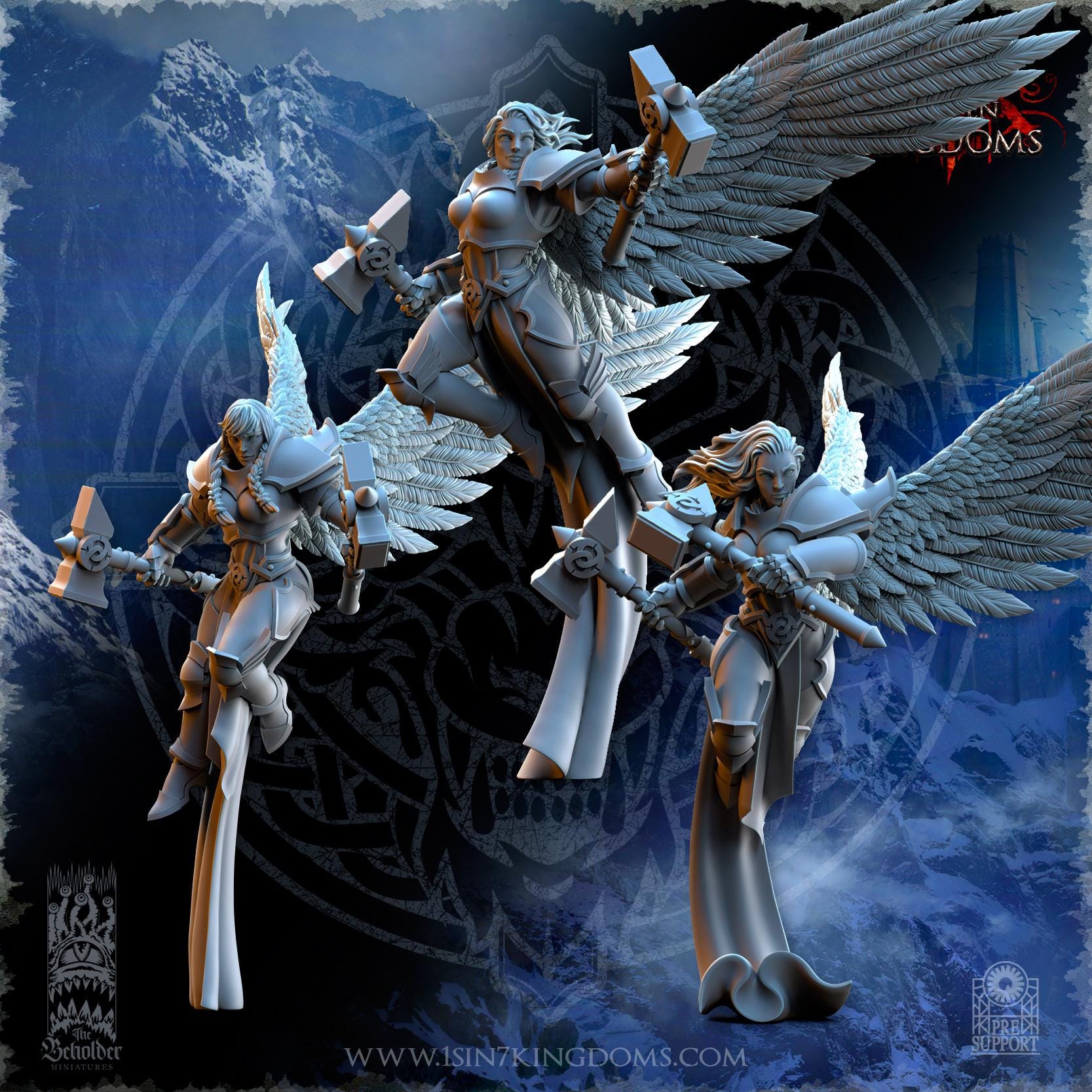 Stormwolves Valkyries Two Hammers - in 12k- by TheBeholderMiniatures