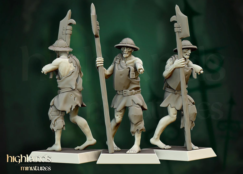 Zombie Warriors  - in 12k- by Highlands Miniatures