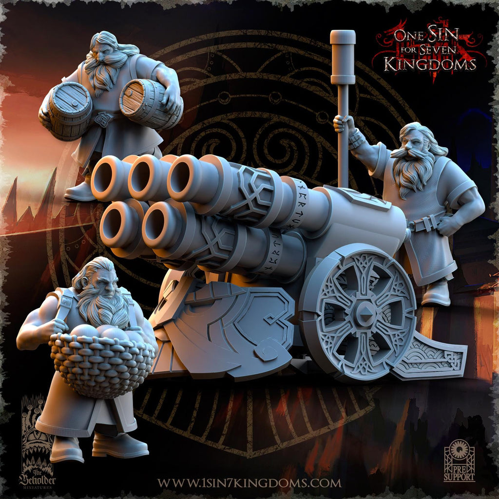 dwarven kingdom volcano battery - in 12k by TheBeholderMiniatures