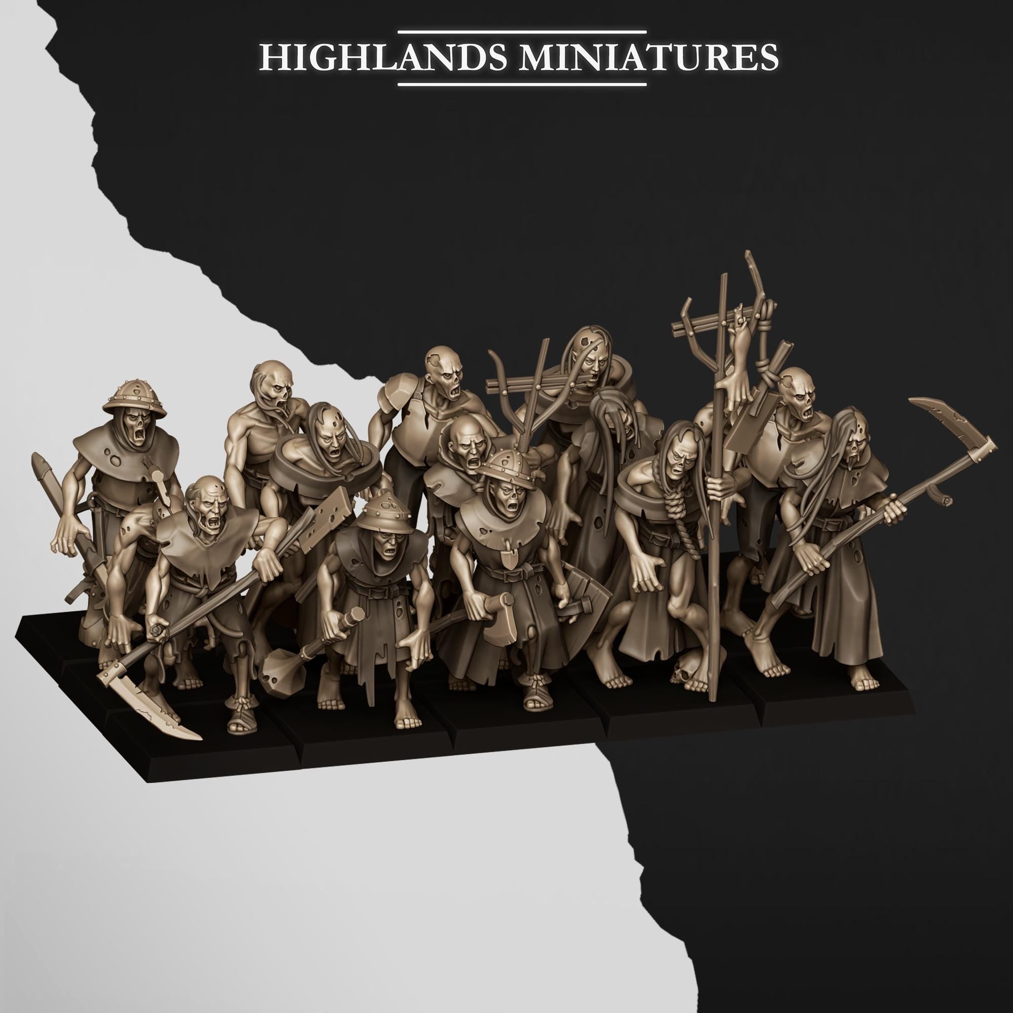 Zombies  - in 12k- by Highlands Miniatures