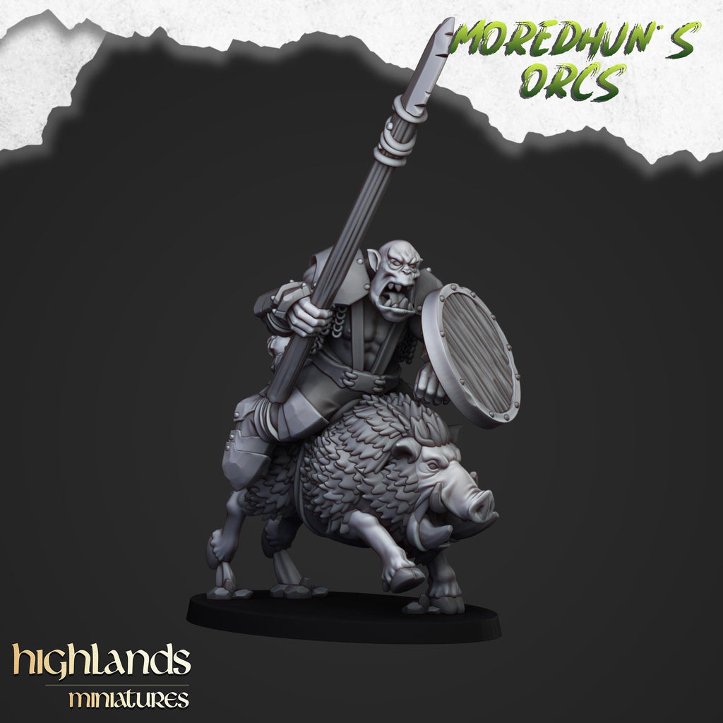 Mounted Orcs with spears - in 12k- by Highlands Miniatures