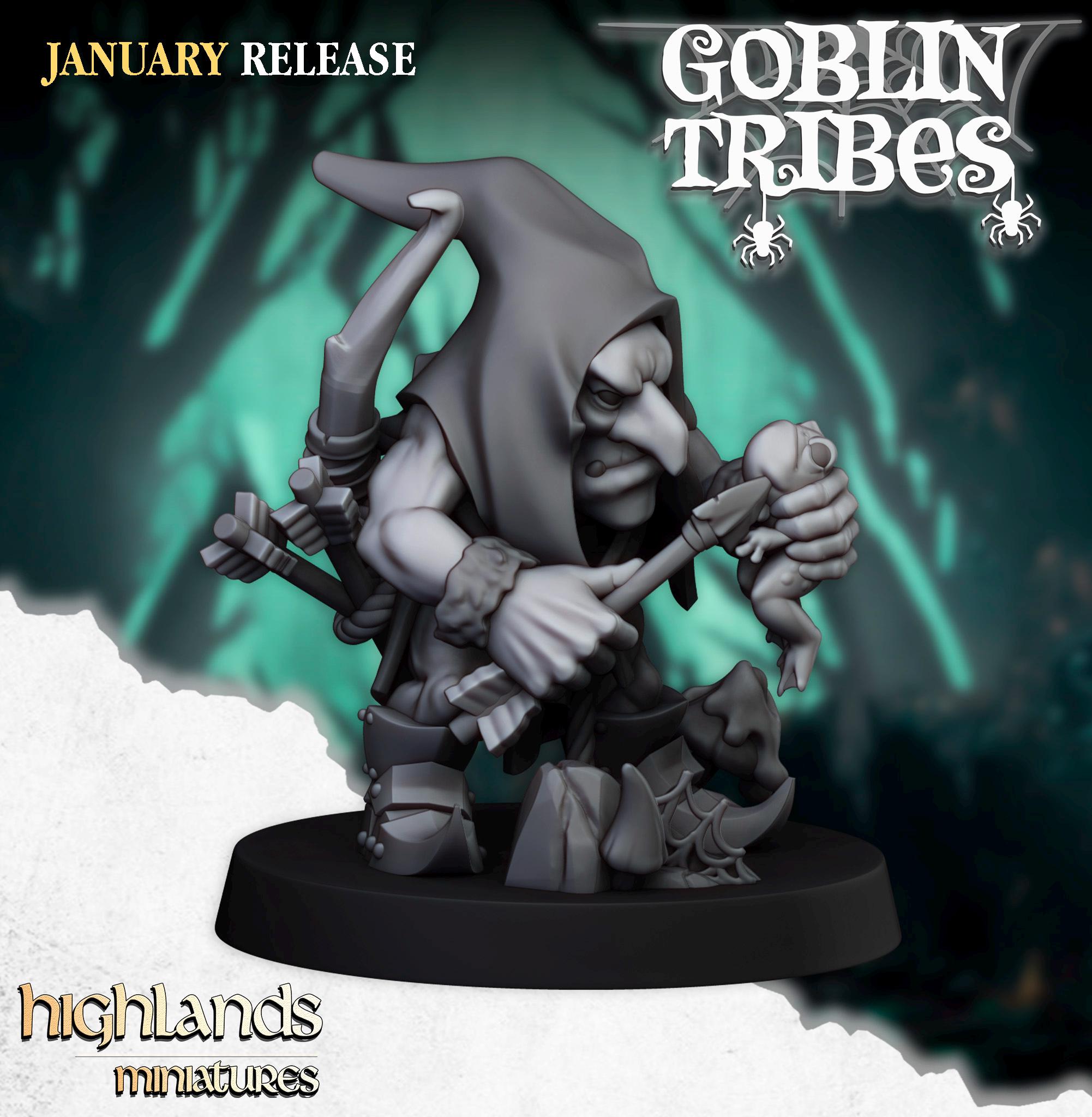 Swamp Goblin with Bows - in 12k- by Highlands Miniatures